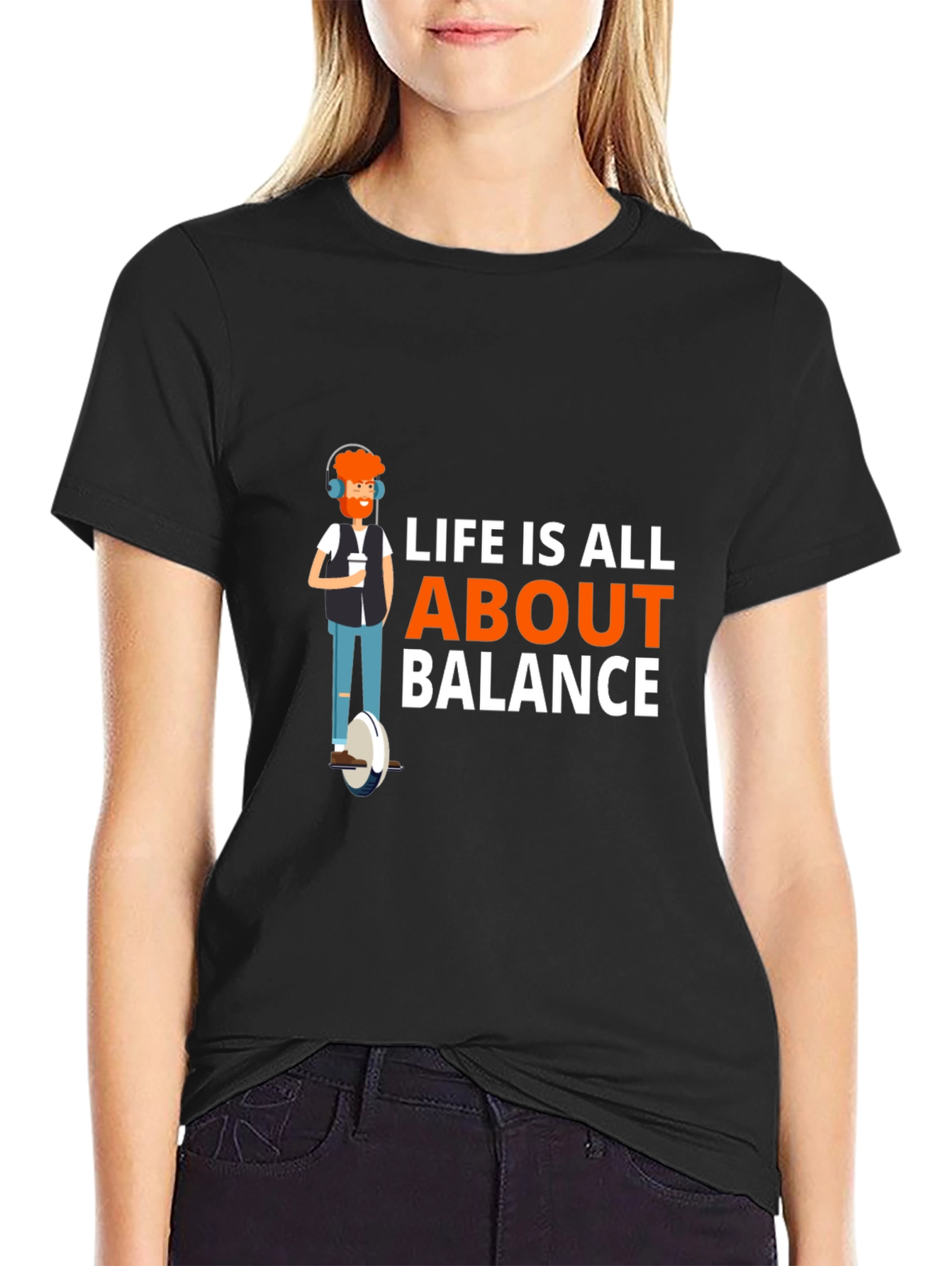 Black Life is All About Balance Graphic T-Shirt view 2