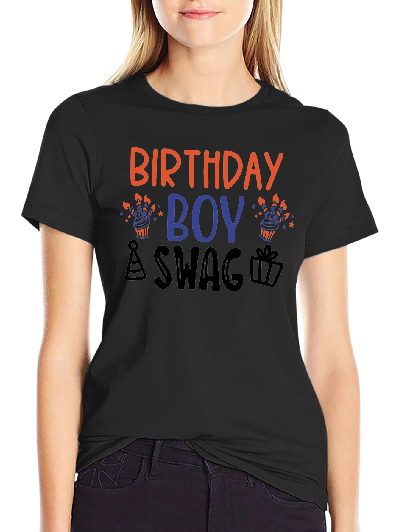 Black Birthday Boy Swag T-Shirt view 2