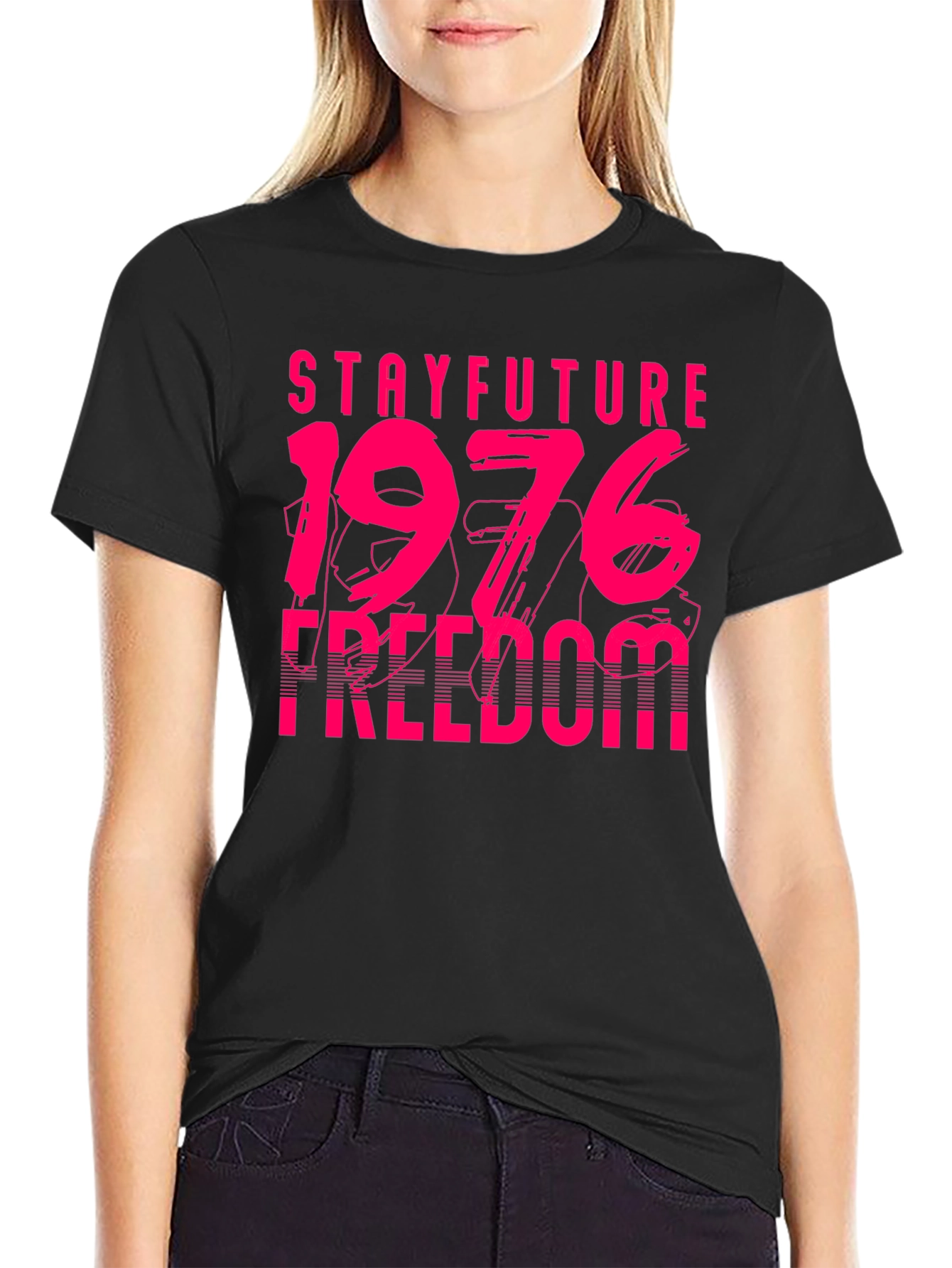 Black Stay Future 1976 Freedom Graphic Tee view 2