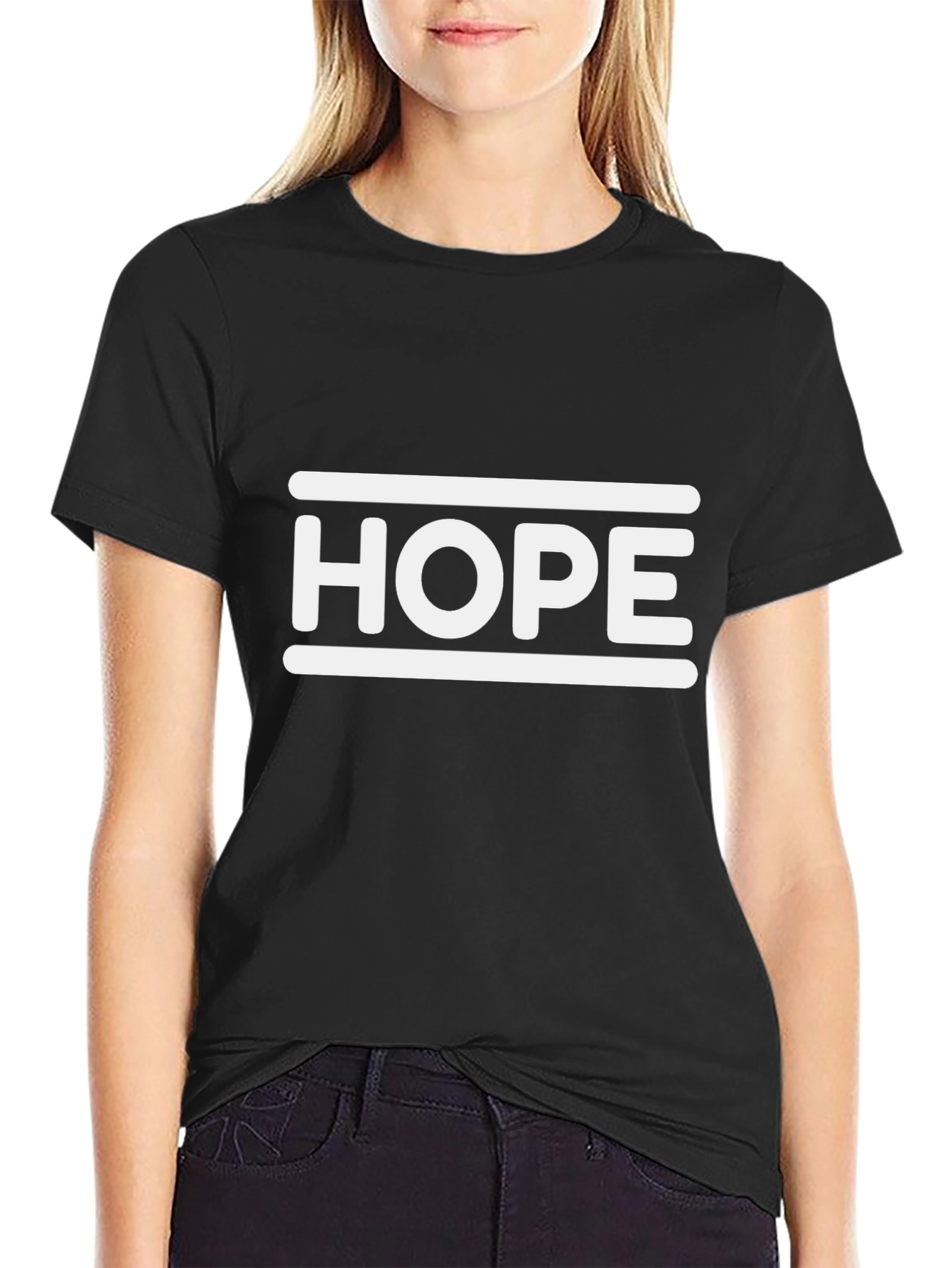 Black Hope Graphic Tee - Unisex Black T-Shirt view 2