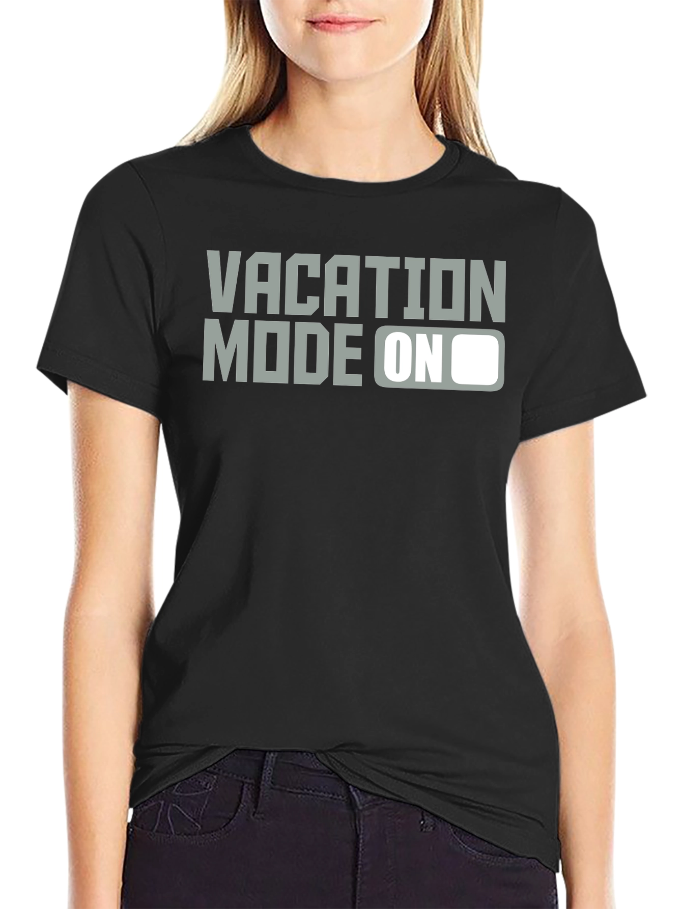 Black Vacation Mode On Graphic T-Shirt - Relax & Unwind! view 2