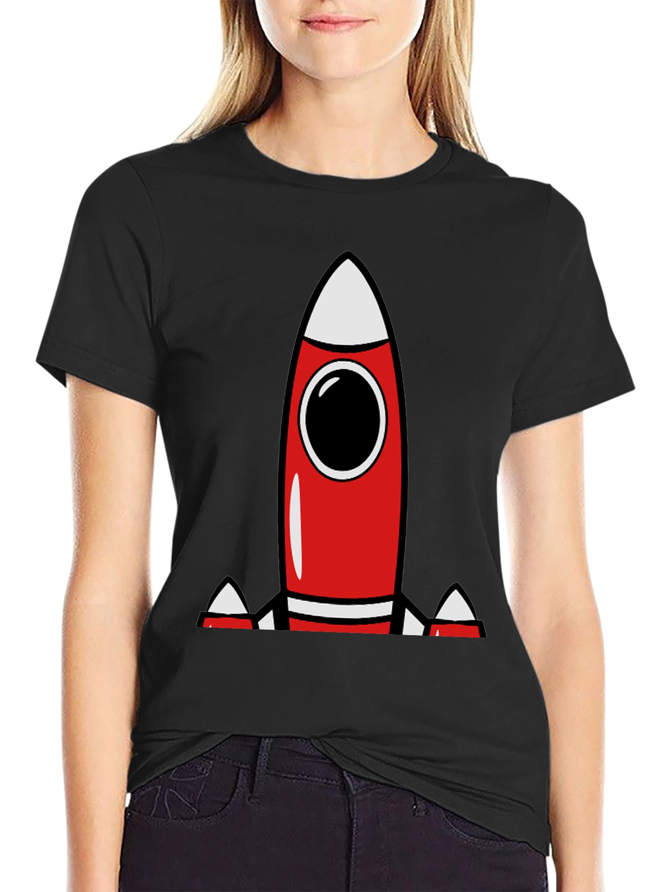 Black Rocket T-Shirt - Blast Off in Style! view 2