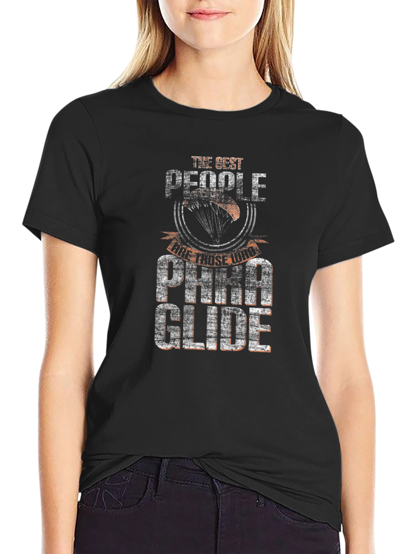 Black Paraglide T-Shirt - Best People Design view 2