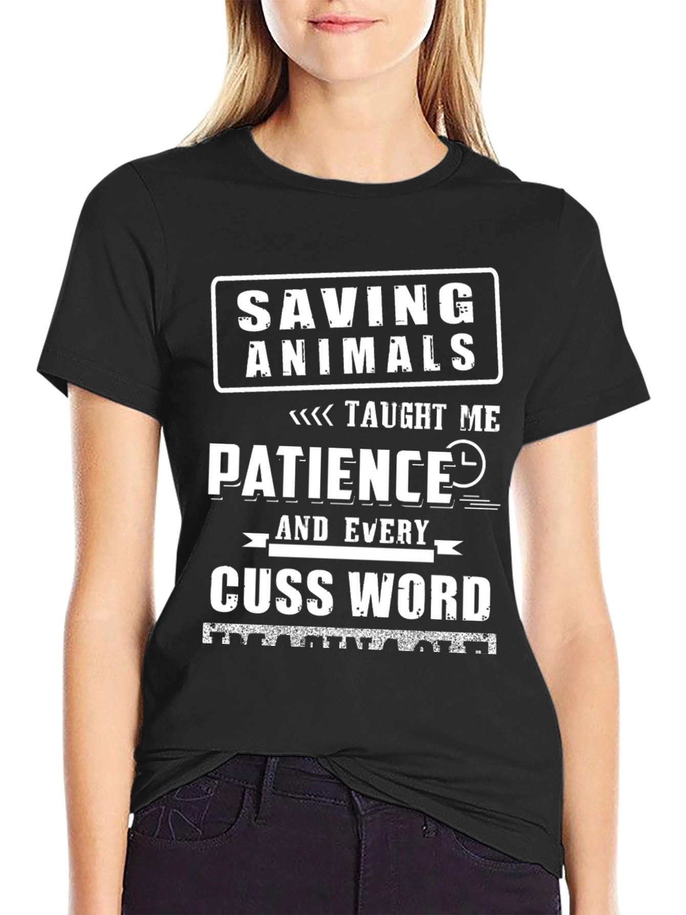 Black Saving Animals T-Shirt view 2
