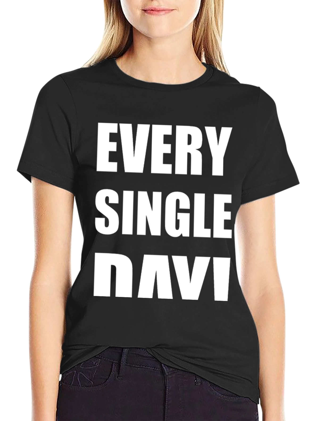 Black Every Single Navi Black T-Shirt view 2