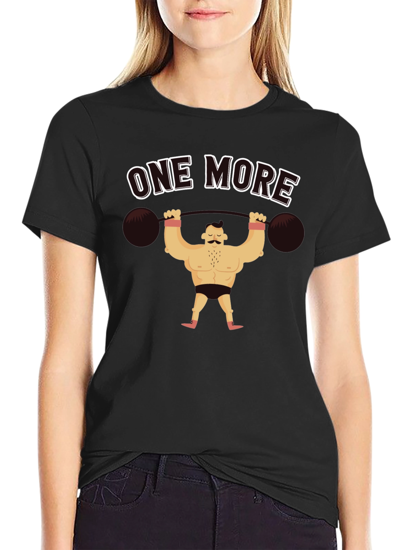 Black One More Gym T-Shirt view 2