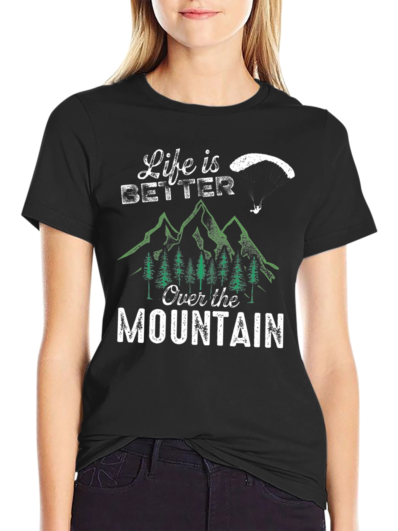 Black Life is Better Over the Mountain Graphic T-Shirt view 2