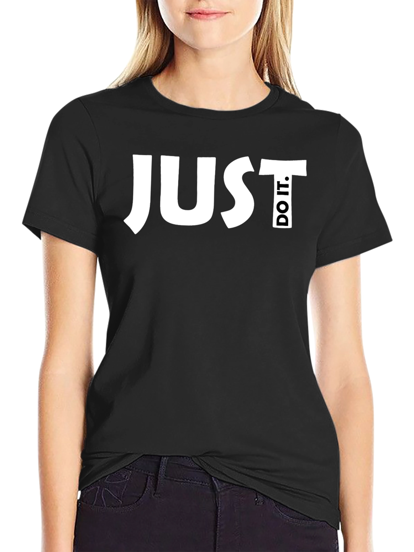 Black Just Do It Black Graphic Tee view 2