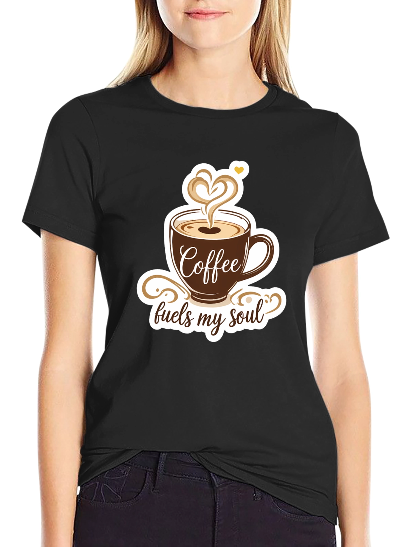 Black Coffee Fuels My Soul Graphic T-Shirt view 2