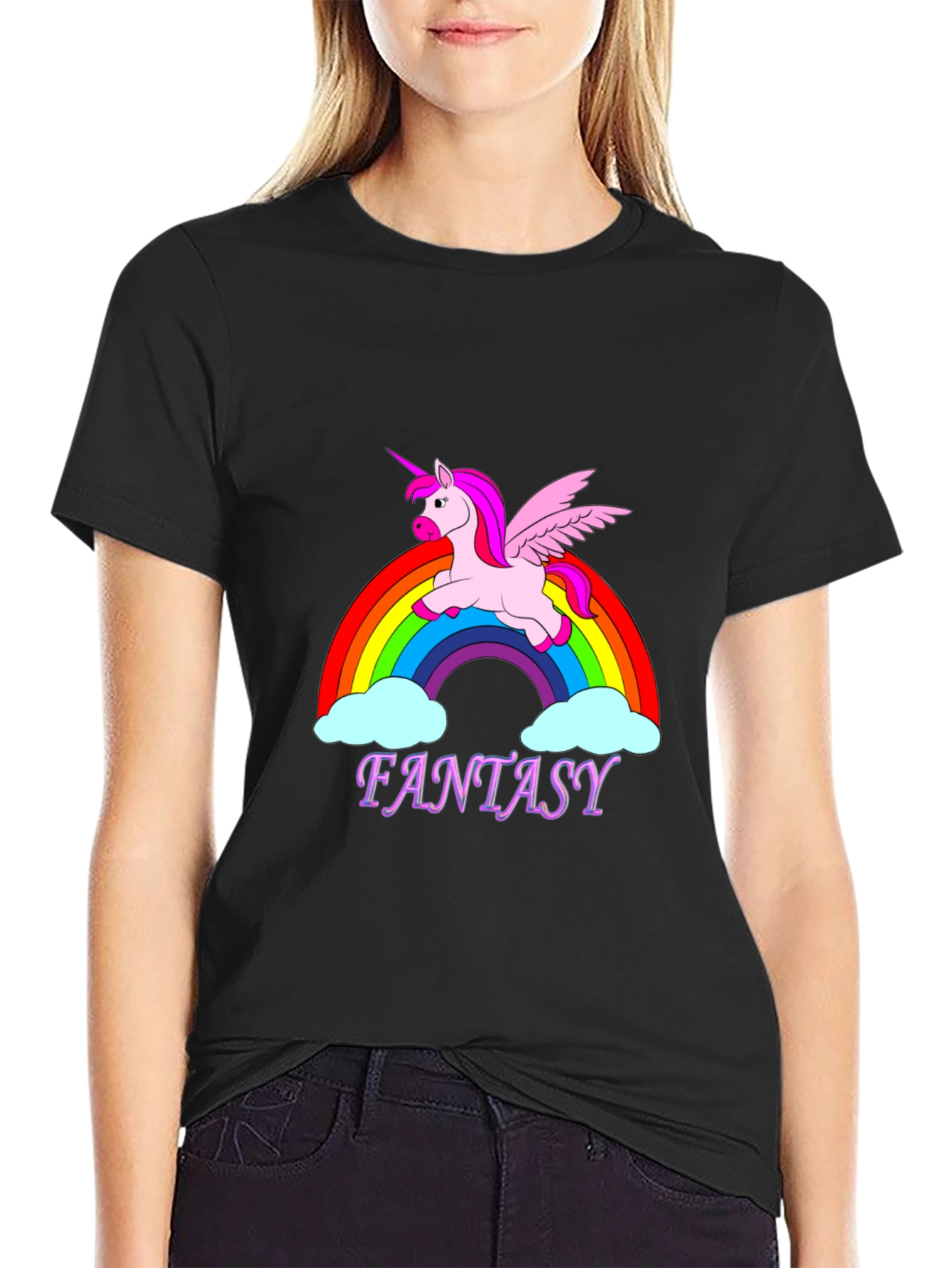 Unicorn Fantasy Rainbow Graphic T-Shirt - 2