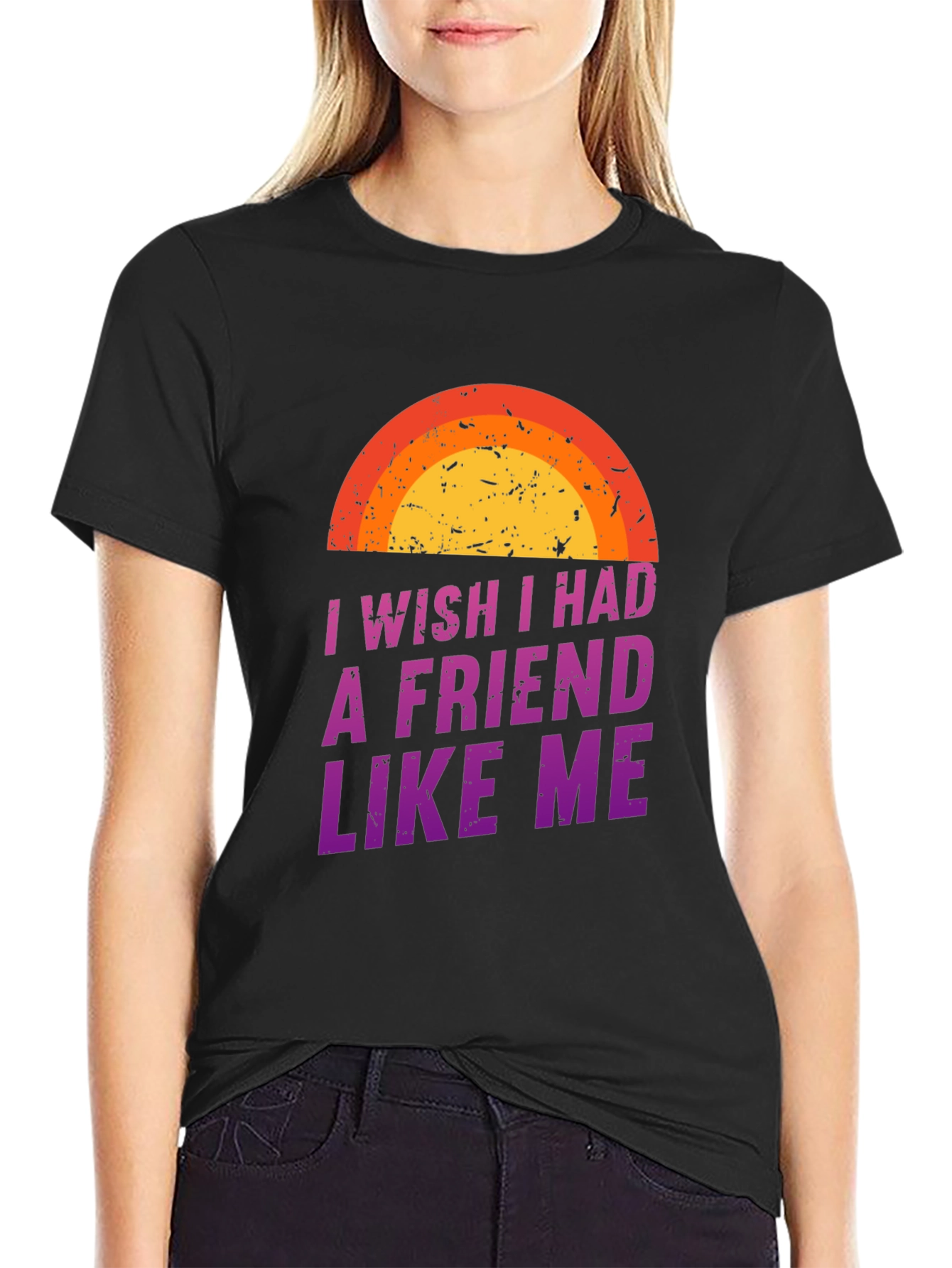 Black I Wish I Had A Friend Like Me Graphic Tee view 2