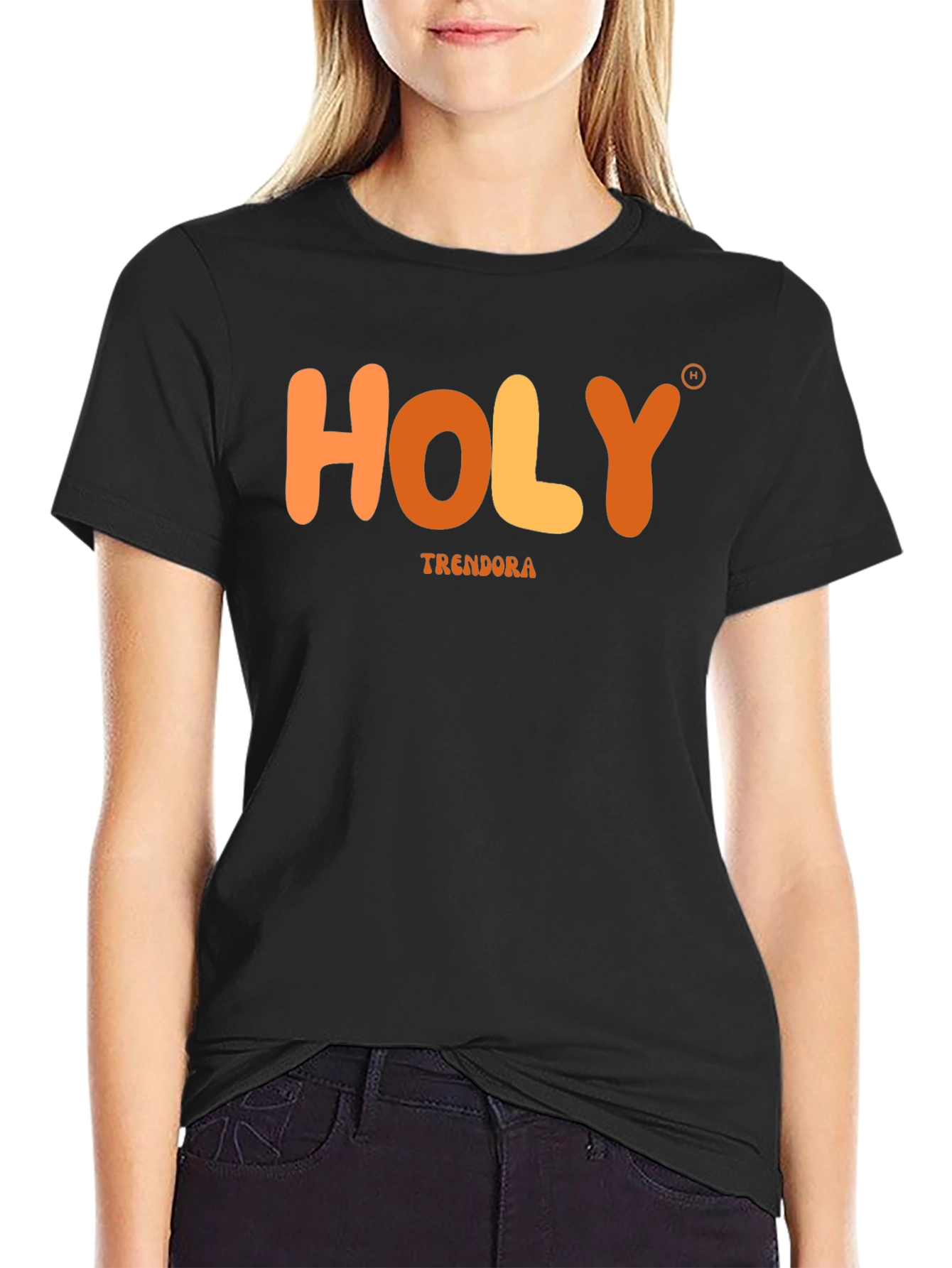 Black Holy Trendora Graphic T-Shirt - Black view 2