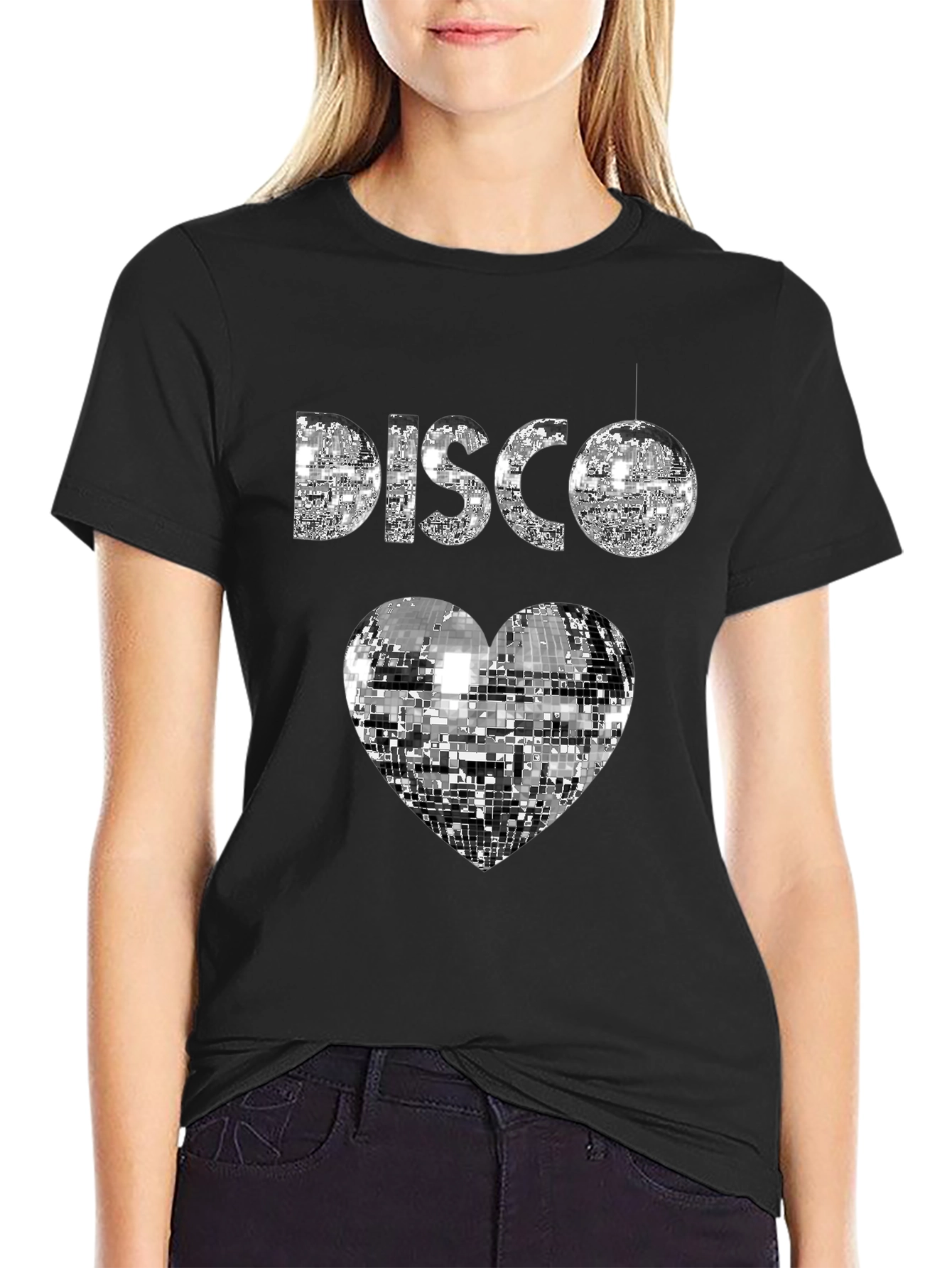 Black Disco Love Black T-Shirt view 2