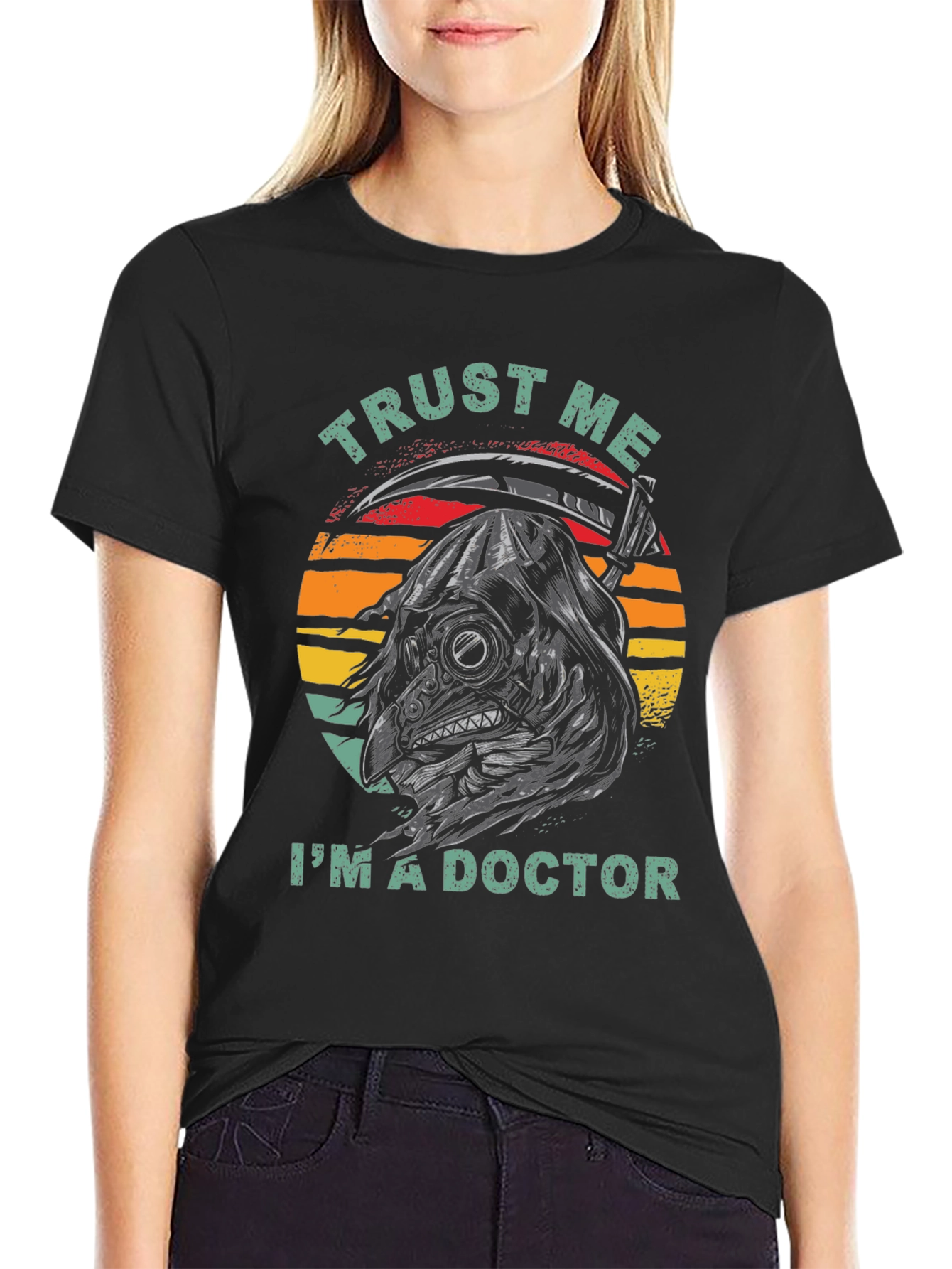 Black Trust Me I'm a Doctor Plague T-Shirt view 2