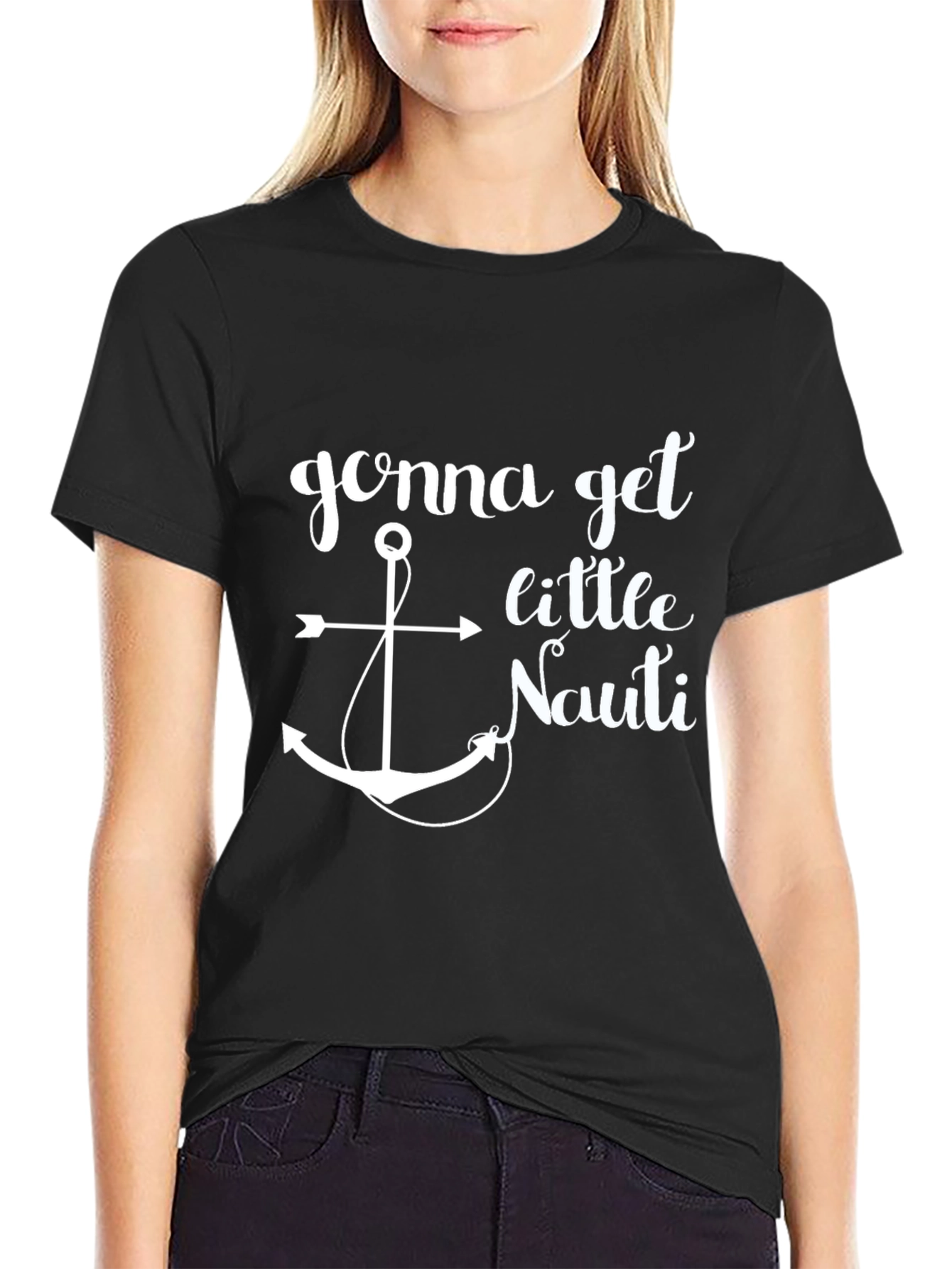 Black Gonna Get Little Nauti Black T-Shirt view 2
