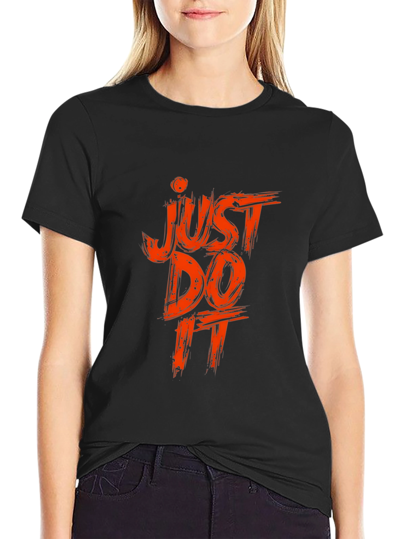 Black Just Do It Black Graphic Tee view 2