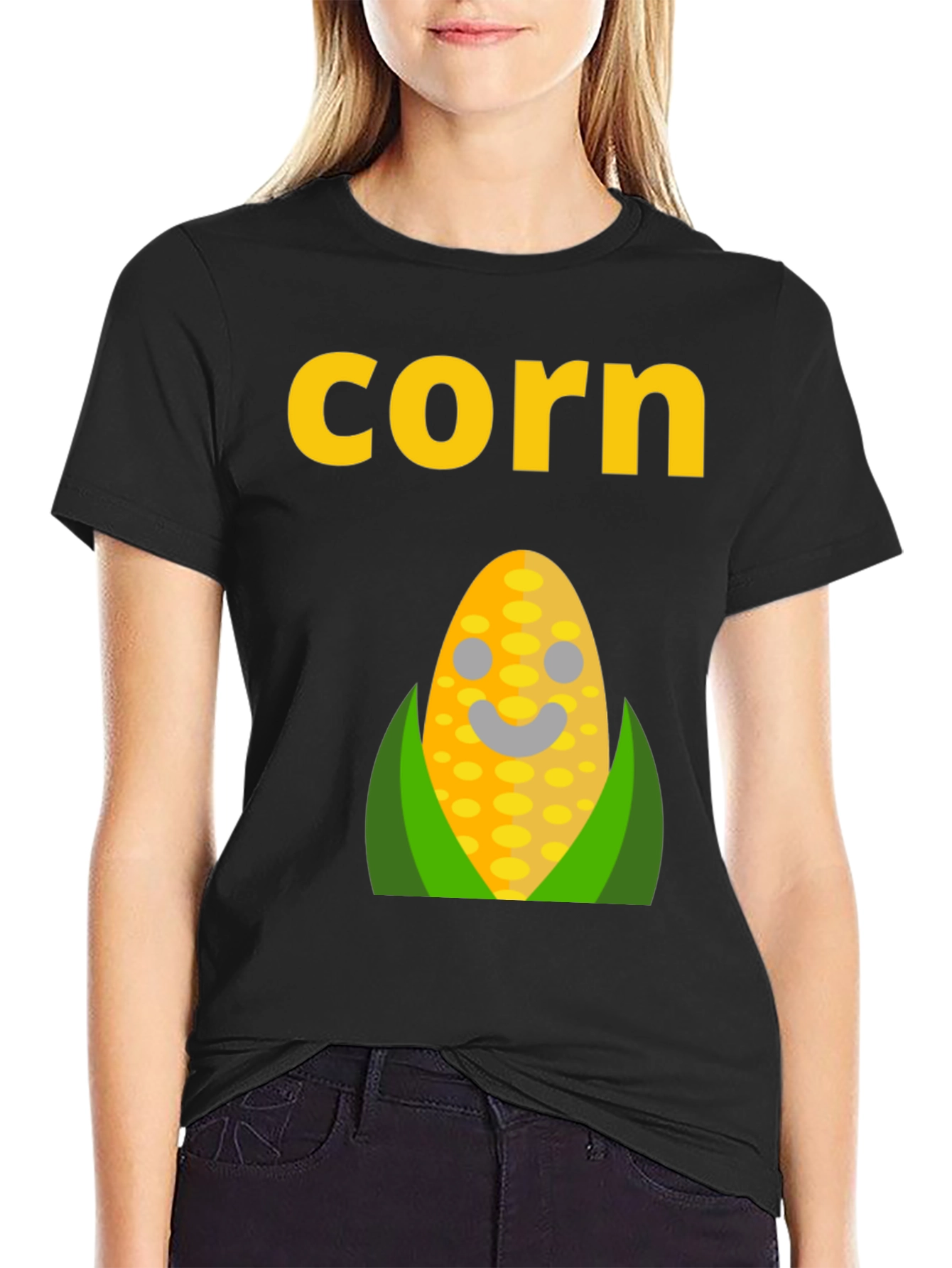 Black Corn Graphic Tee - Funny Food T-Shirt view 2