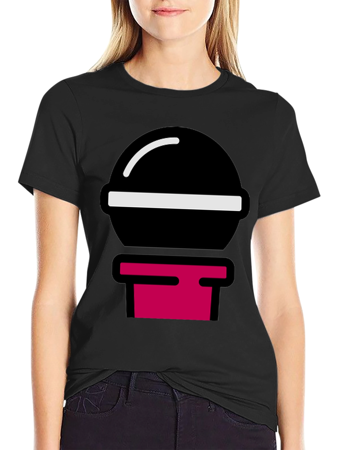 Black Modern Graphic Tee - Black Shirt with Bold Design view 2