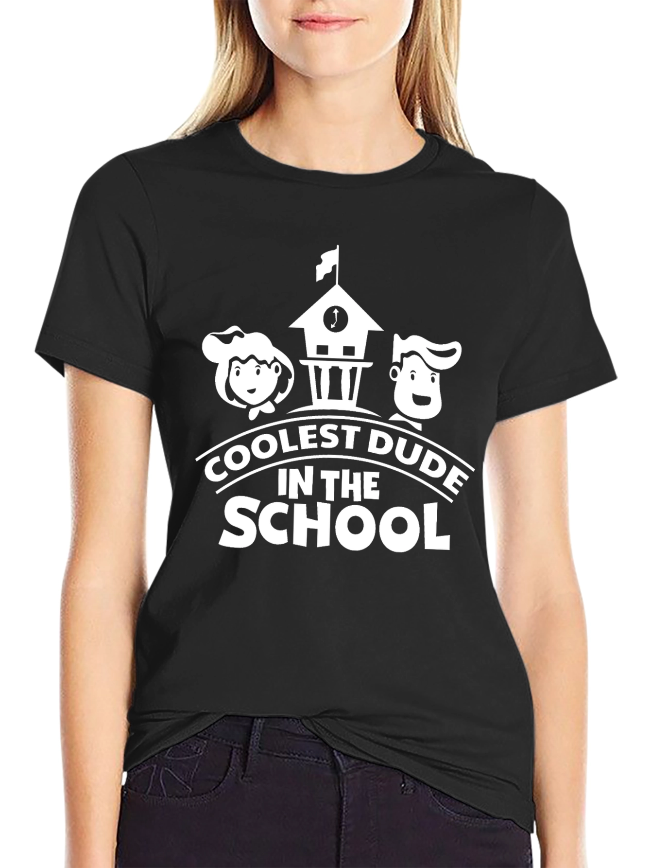 Black Coolest Dude in the School Graphic Tee view 2