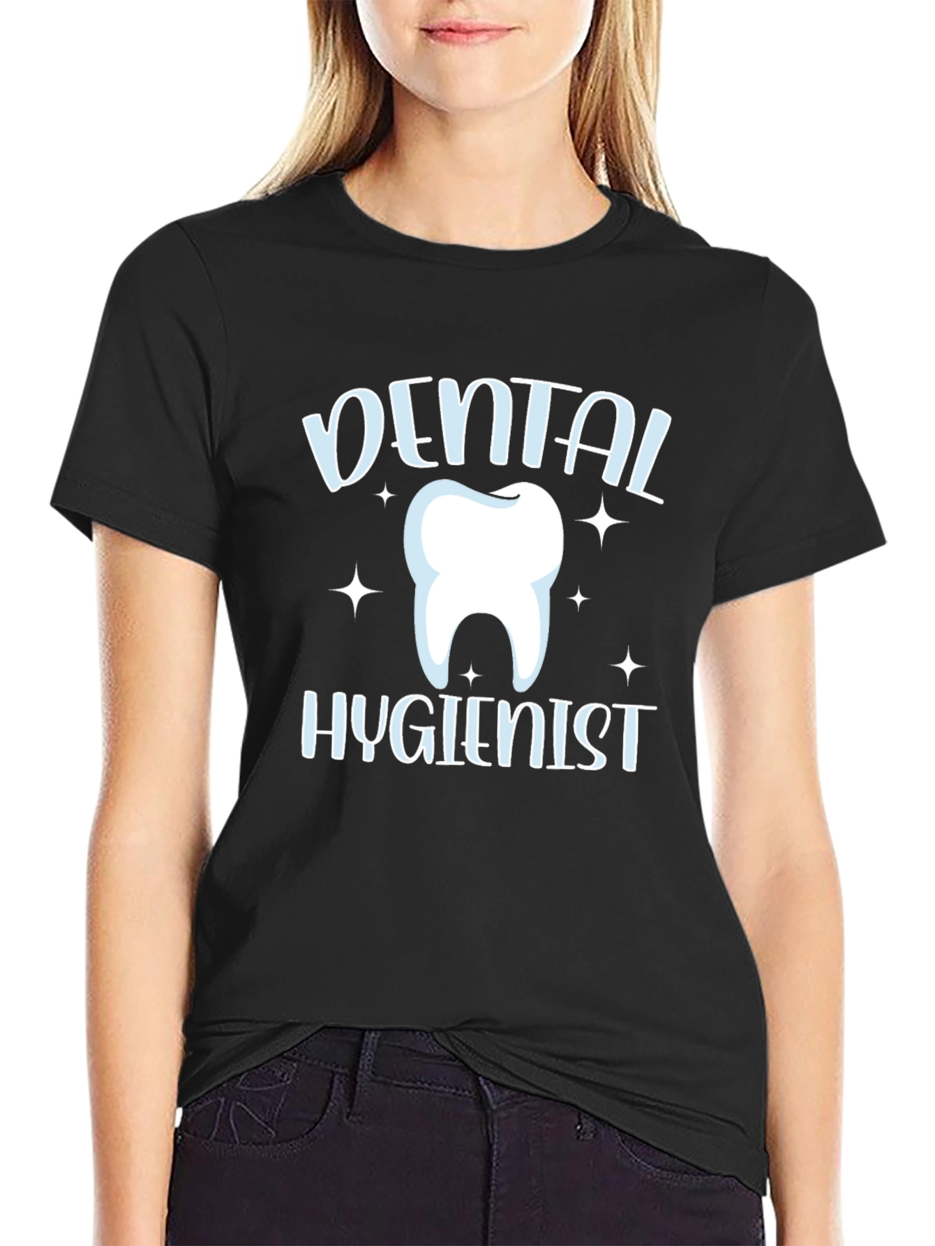 Black Dental Hygienist T-Shirt - Stylish & Comfortable view 2