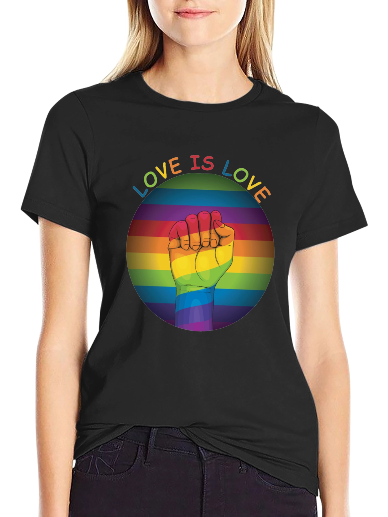 Black Love Is Love Pride T-Shirt view 2