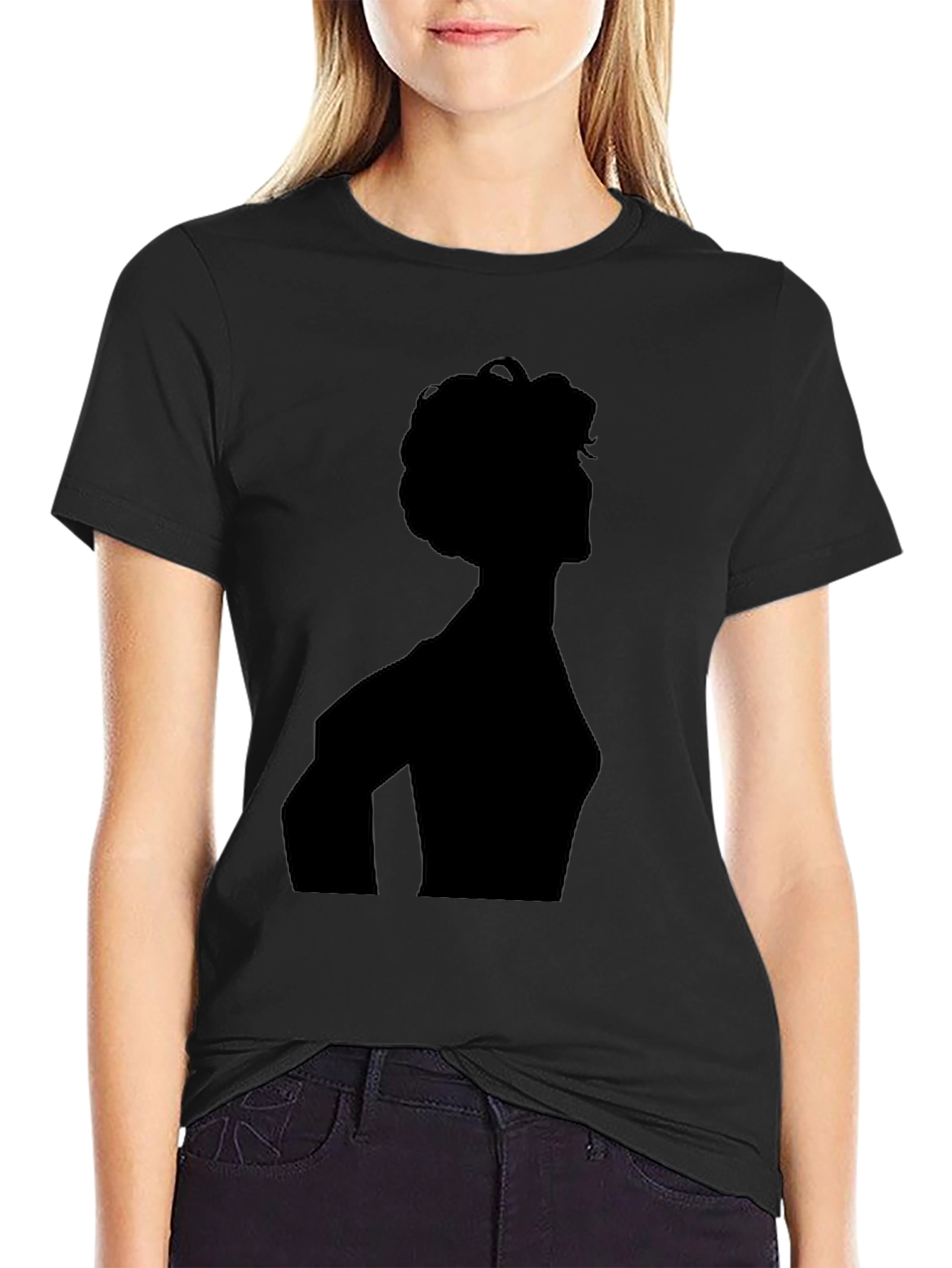 Black Silhouette Graphic Tee - Men's Black T-Shirt view 2
