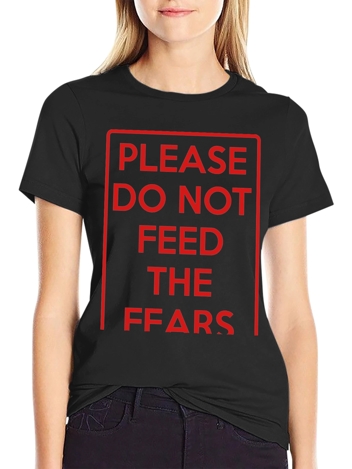 Black Do Not Feed the FFARS T-Shirt - Black Graphic Tee view 2
