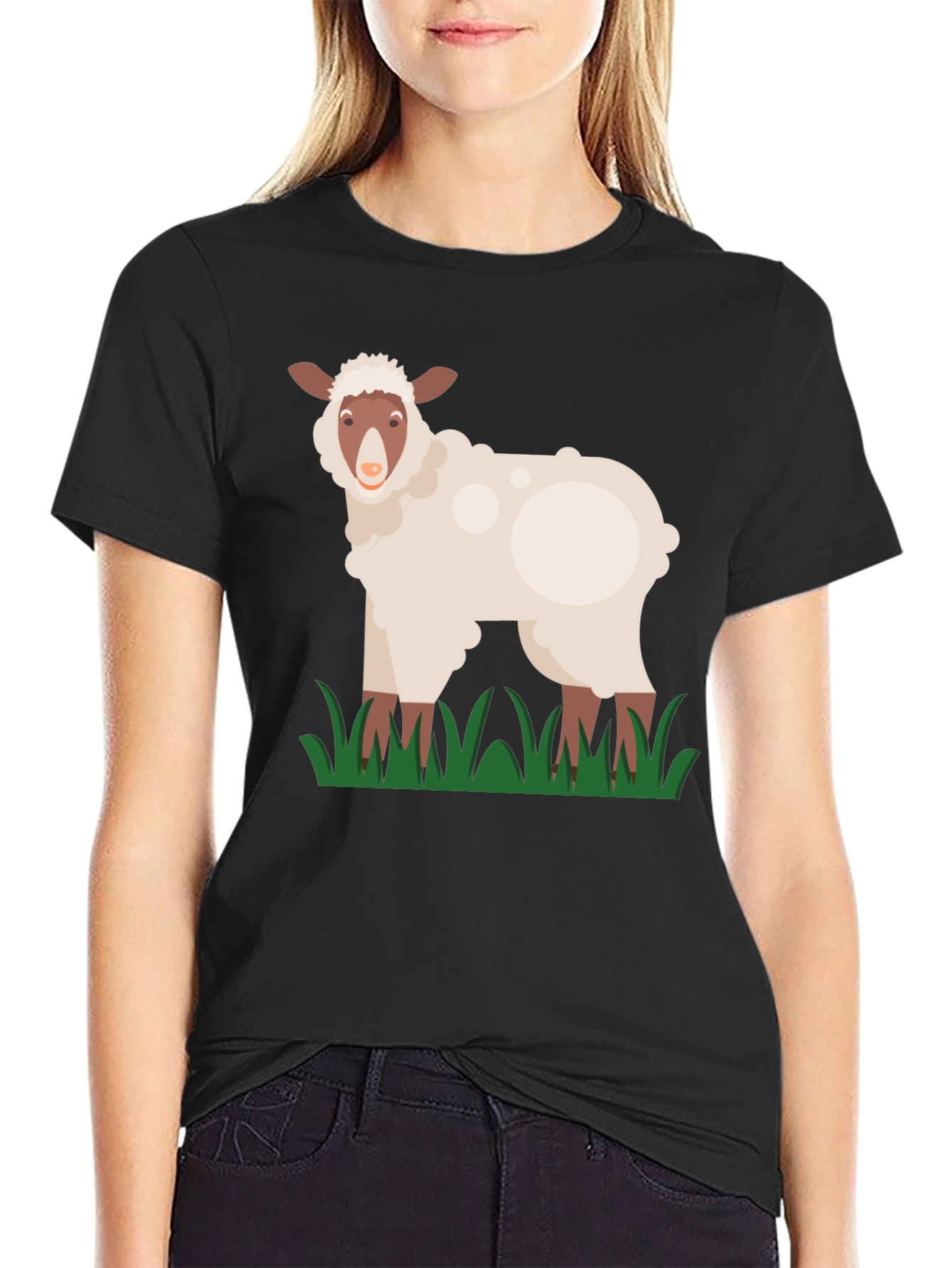 Black Sheep Graphic T-Shirt - Black Cotton Tee view 2
