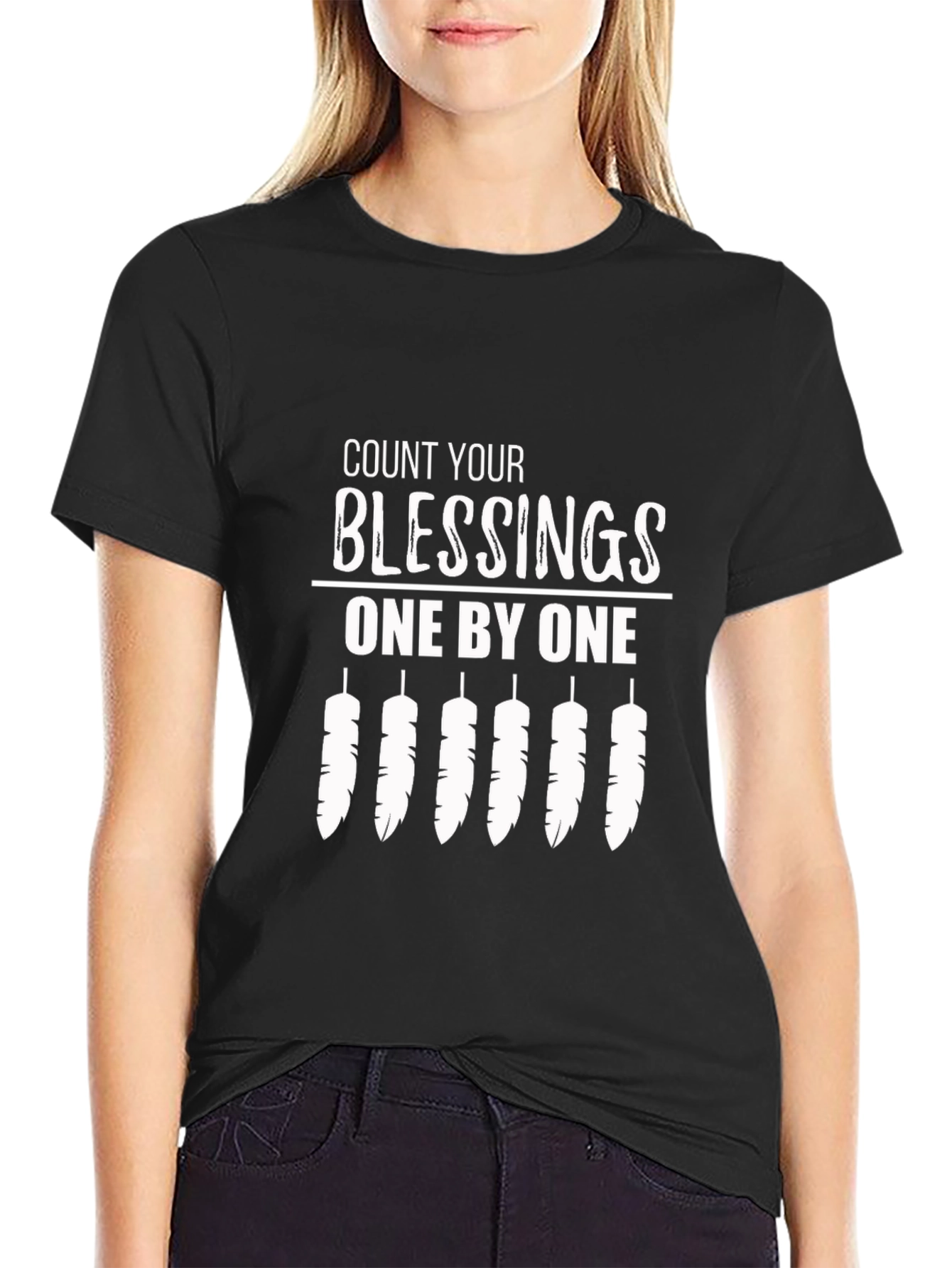 Black Count Your Blessings T-Shirt view 2