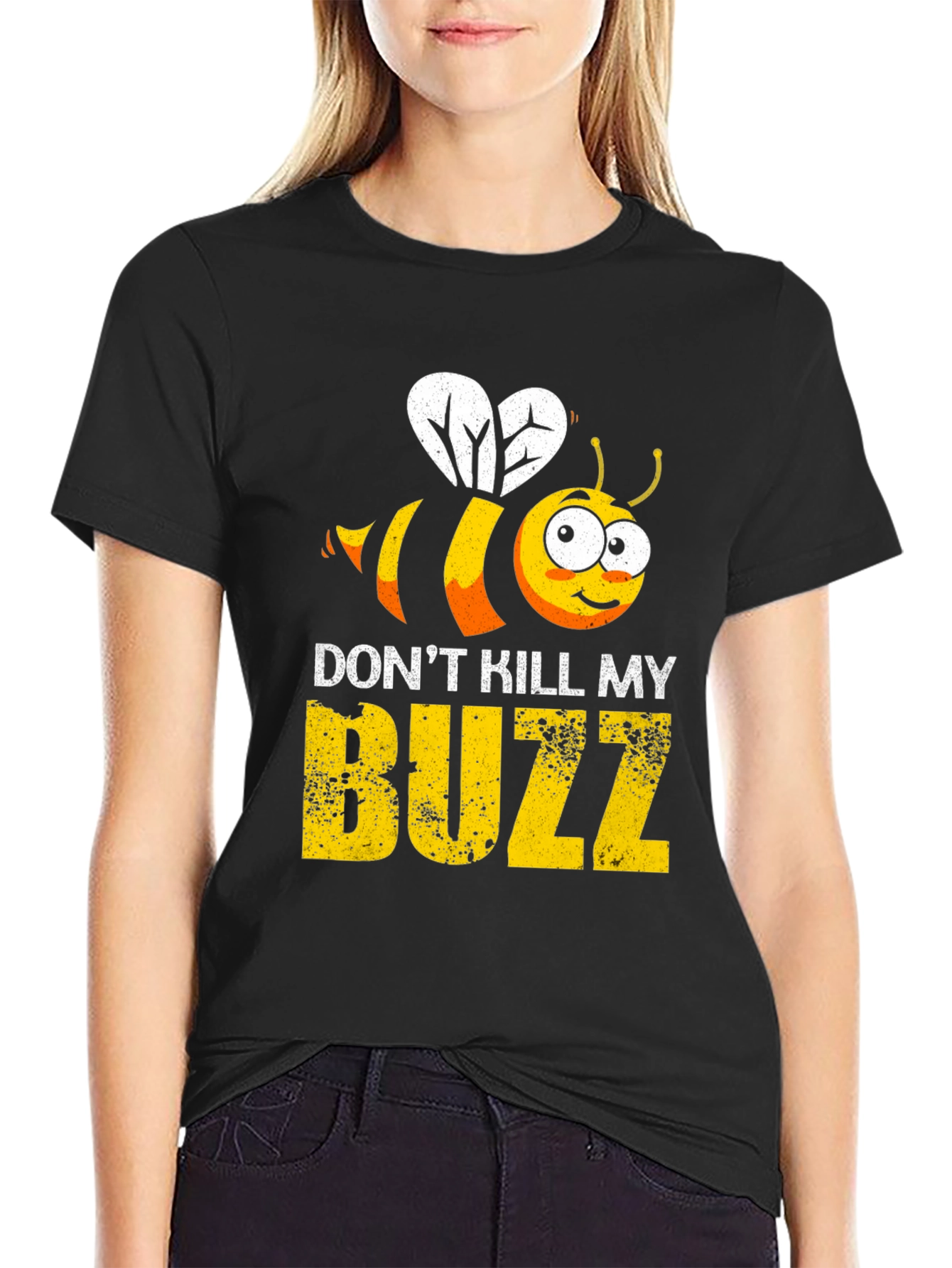 Black Don't Kill My Buzz Graphic T-Shirt view 2