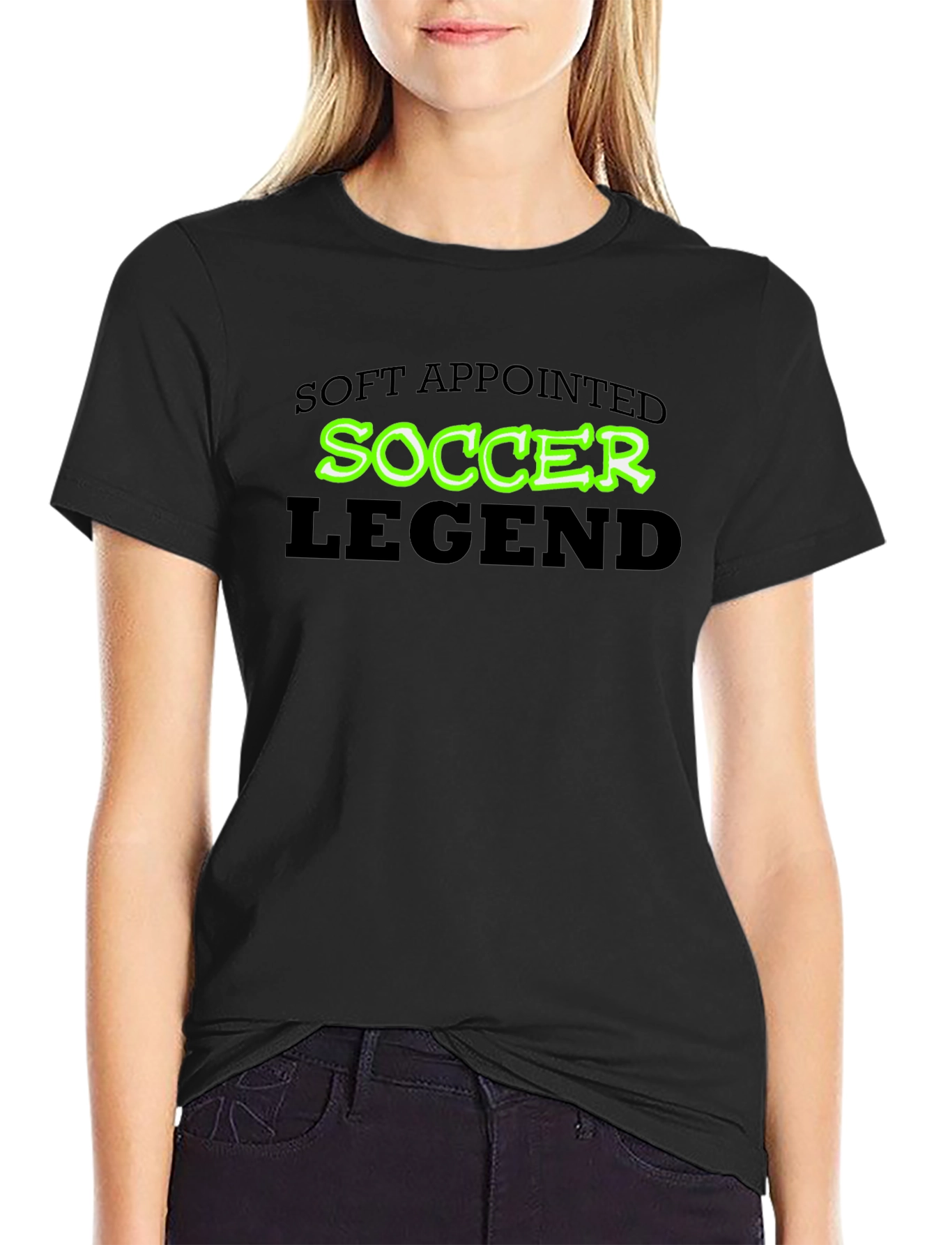 Black Soft Appointed Soccer Legend T-Shirt view 2