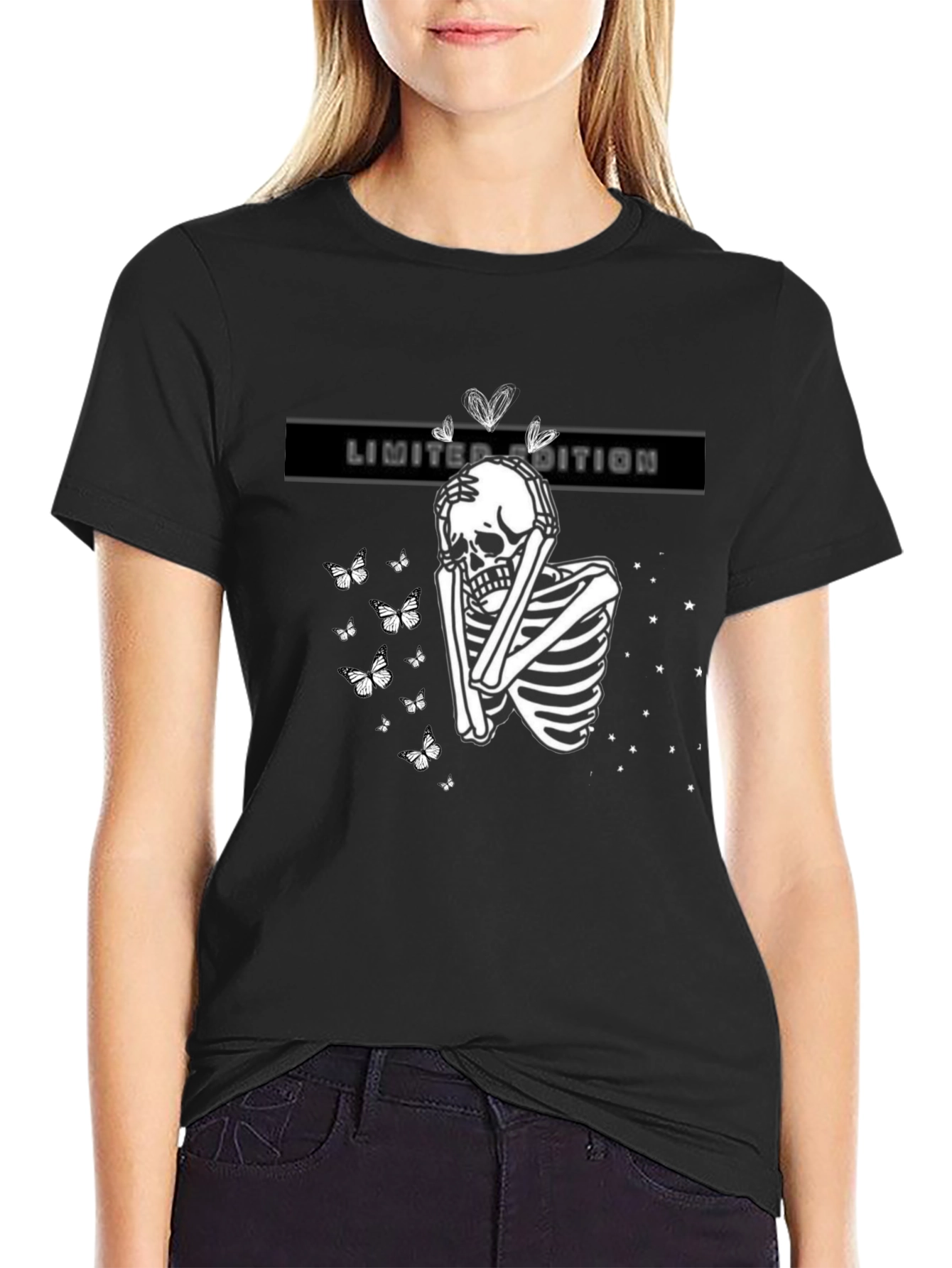 Black Limited Edition Skeleton Graphic Tee view 2