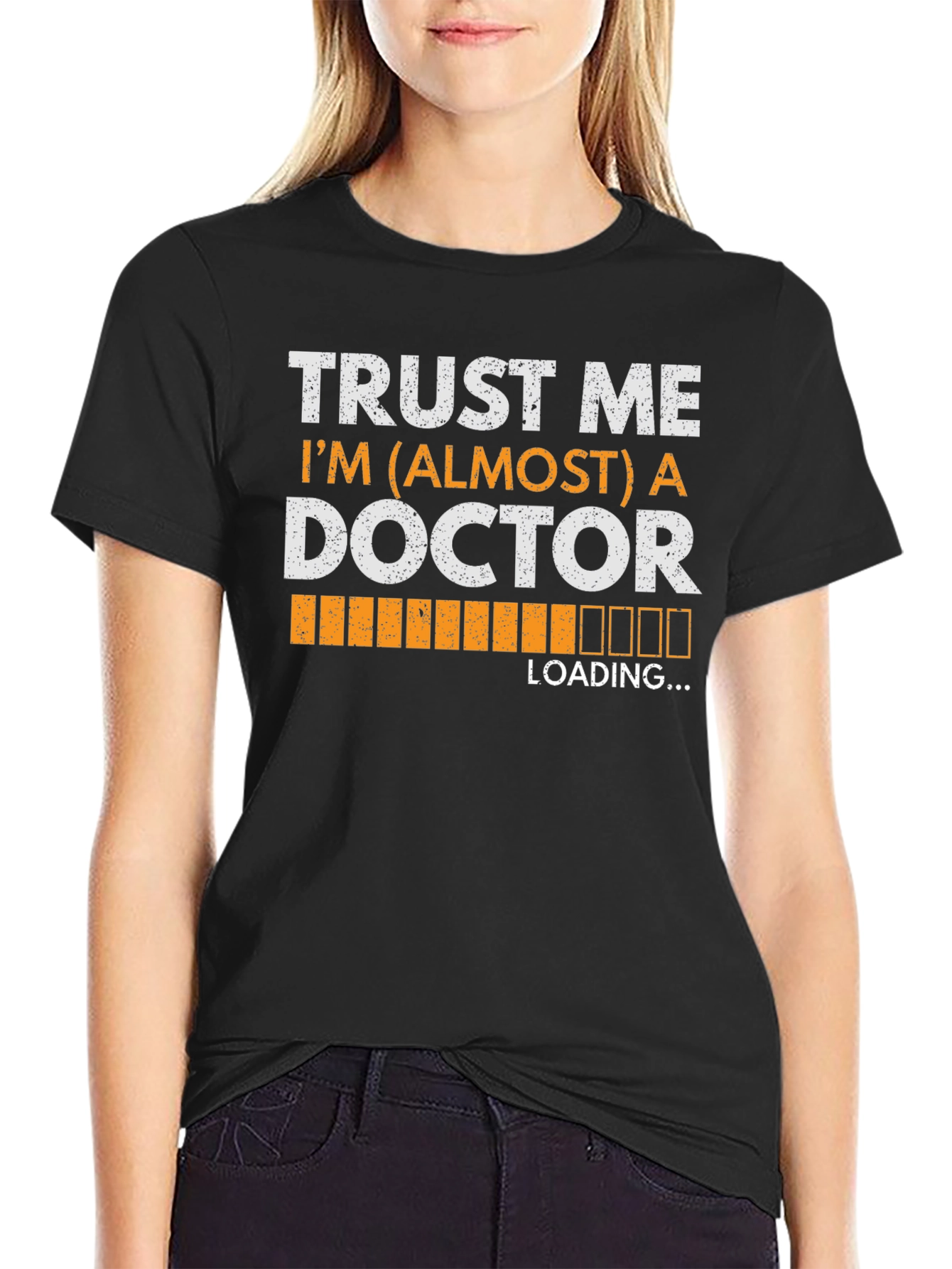 Black Trust Me, I'm Almost A Doctor Graphic T-Shirt view 2
