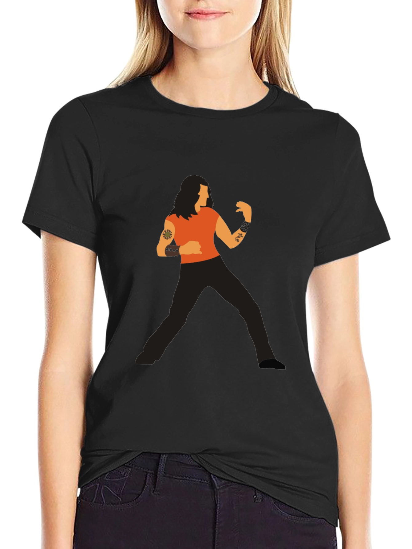 Black Cool Graphic Tee - Martial Arts Inspired view 2