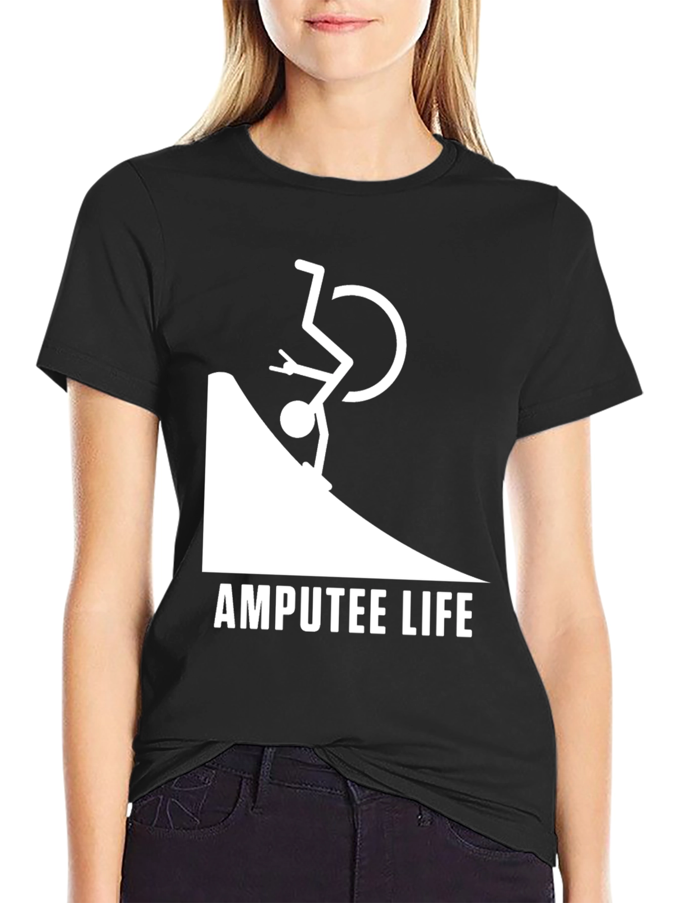 Black Amputee Life T-Shirt view 2