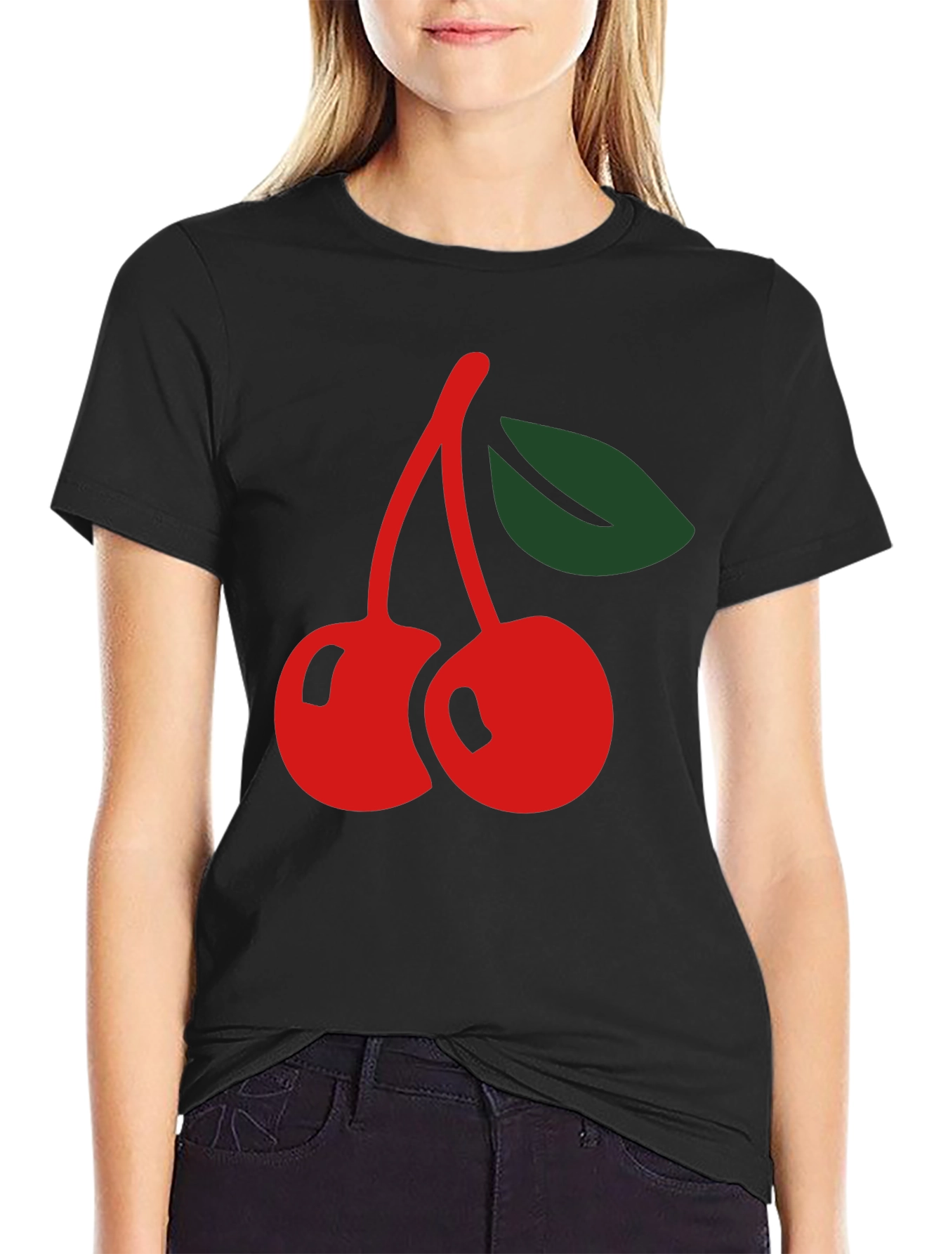 Black Cherry Graphic Black T-Shirt view 2