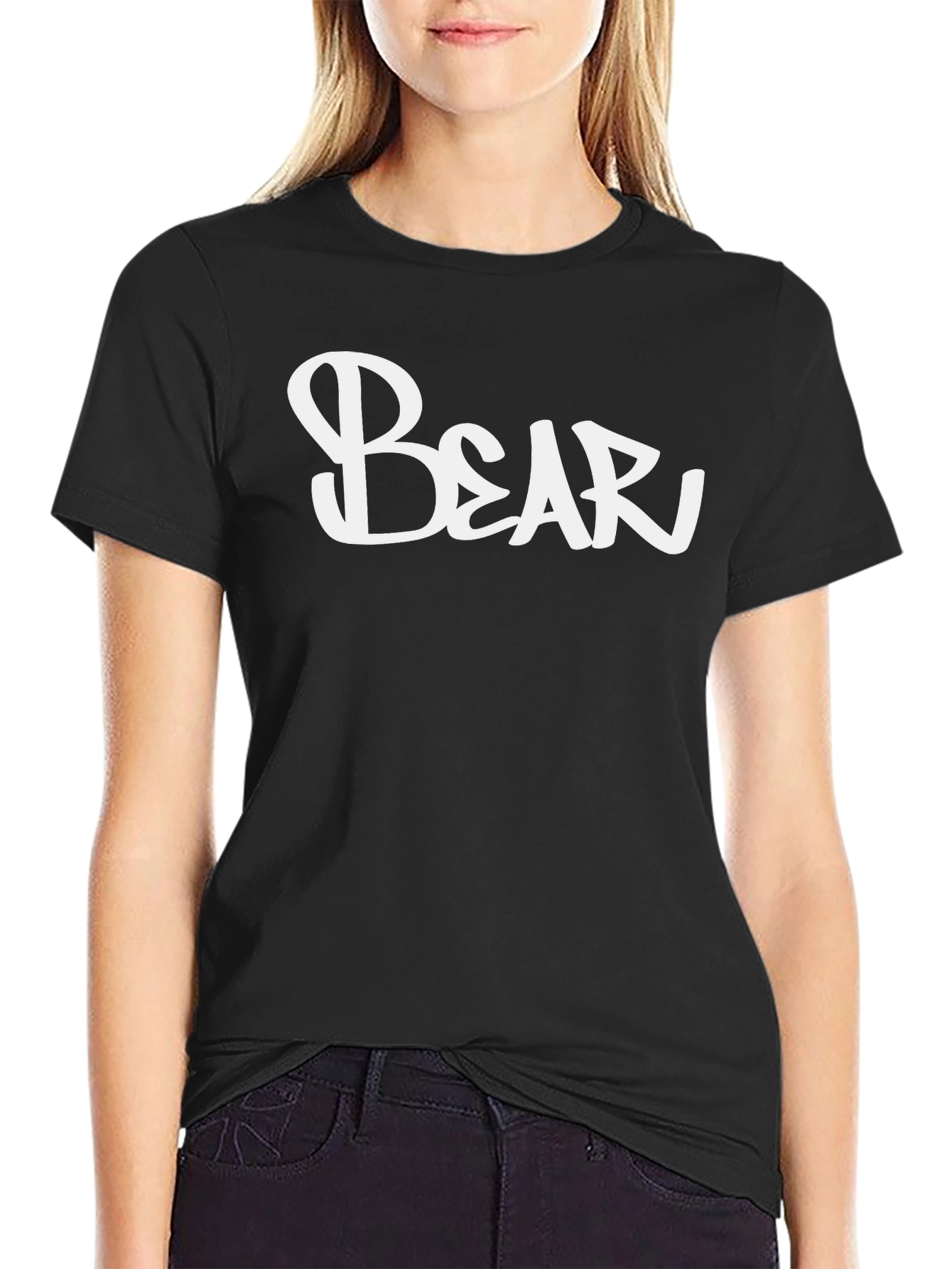 Black Bear Graphic Tee - Men's Black Short Sleeve T-Shirt view 2