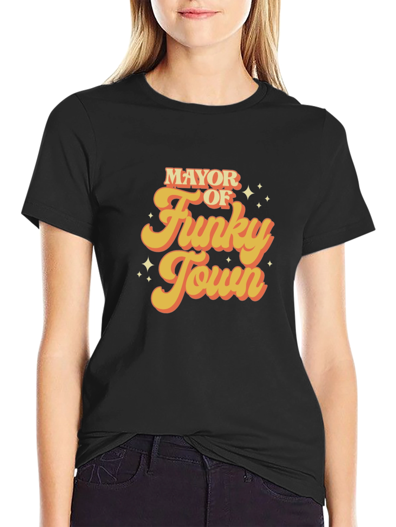 Black Mayor of Funky Town Graphic Tee - Retro Design view 2
