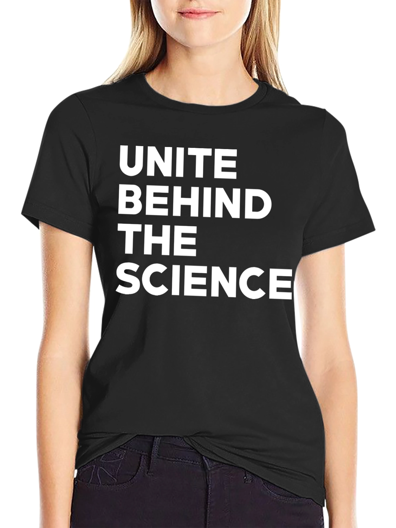 Black Unite Behind The Science Graphic Tee view 2