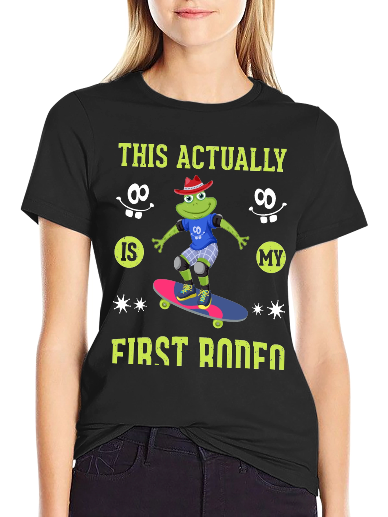 Black Frog Skateboarder T-Shirt - First Rodeo view 2