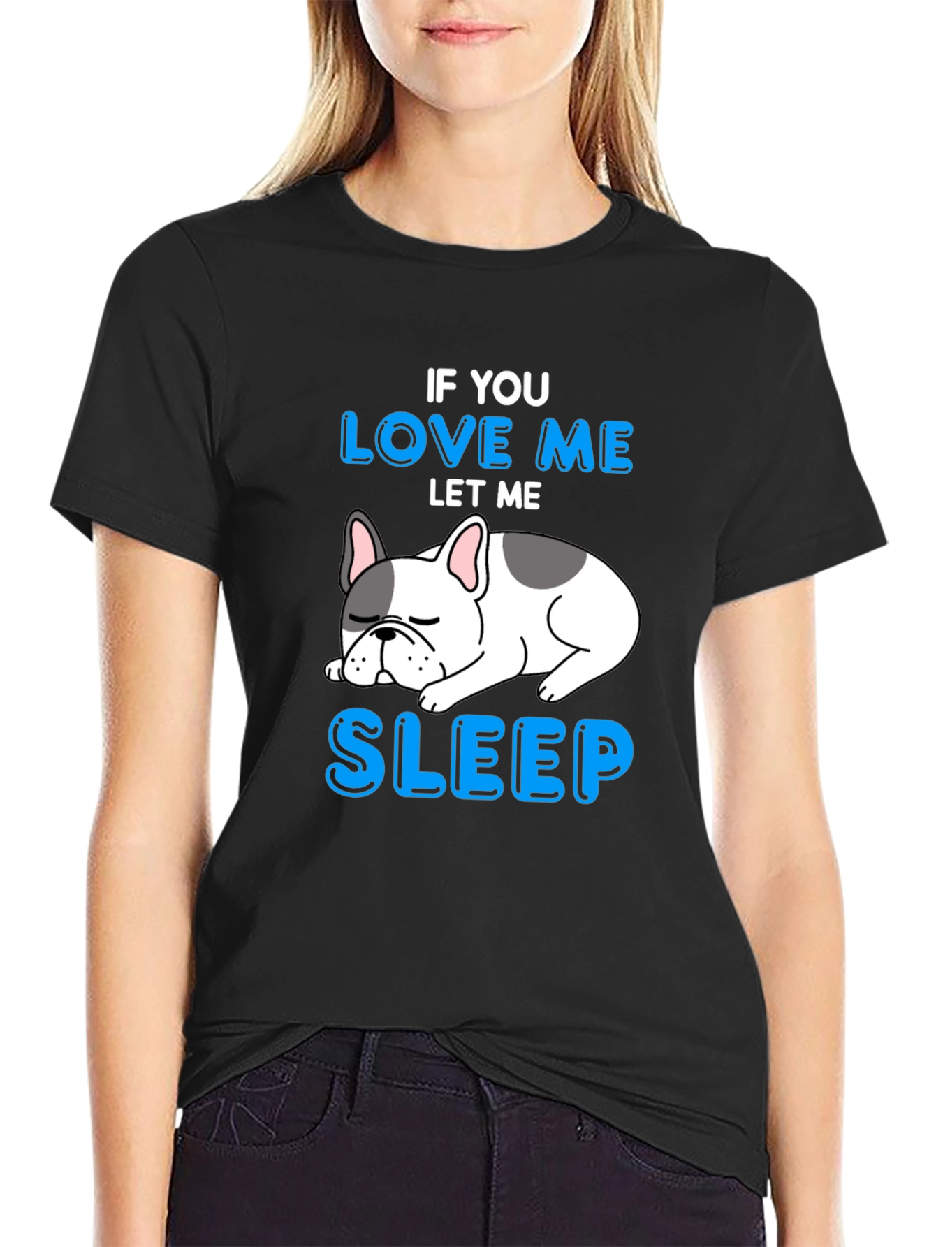 Black If You Love Me Let Me Sleep T-Shirt view 2