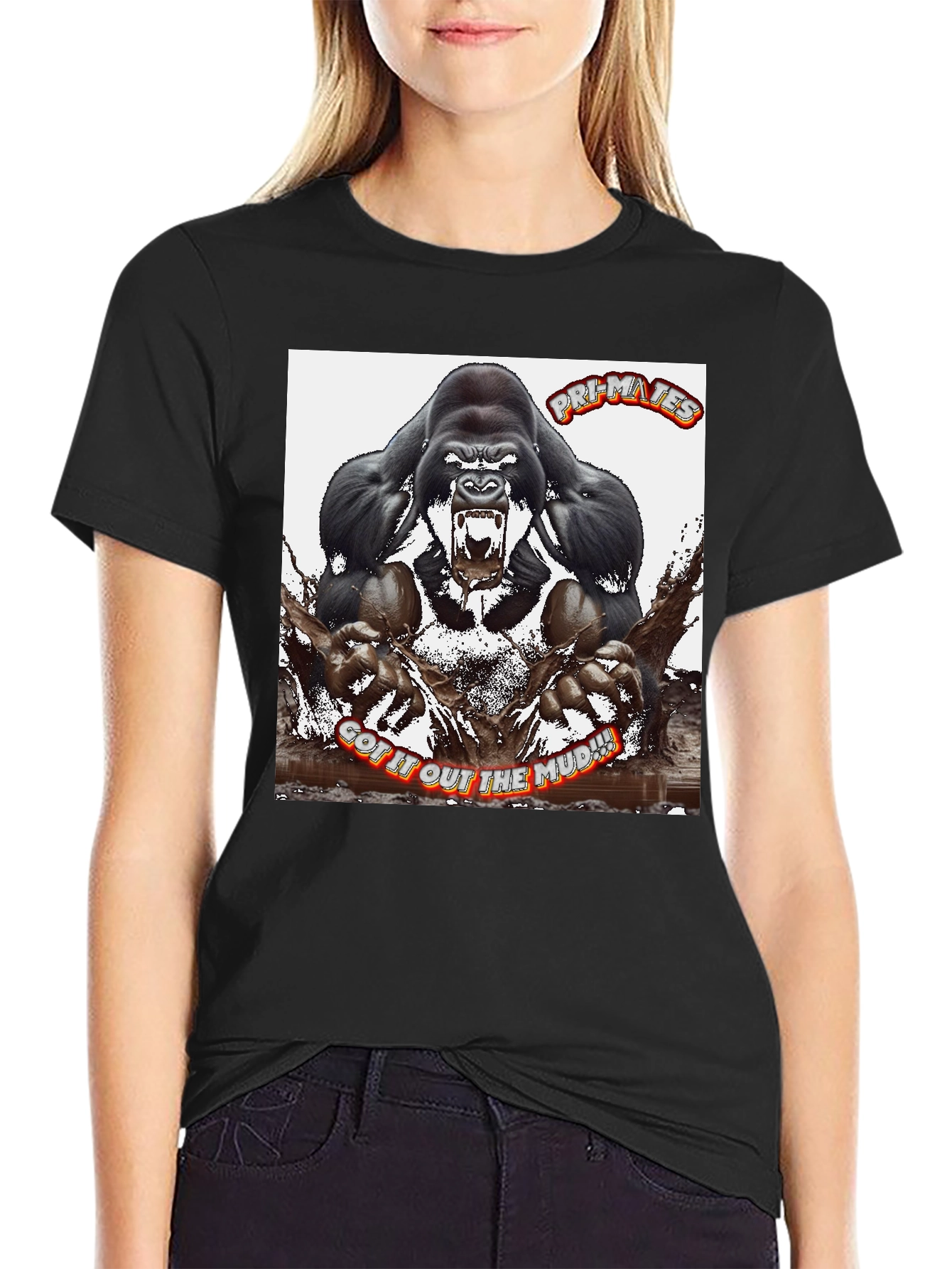 Black Pr-Mates Got It Out The Mud Graphic T-Shirt view 2