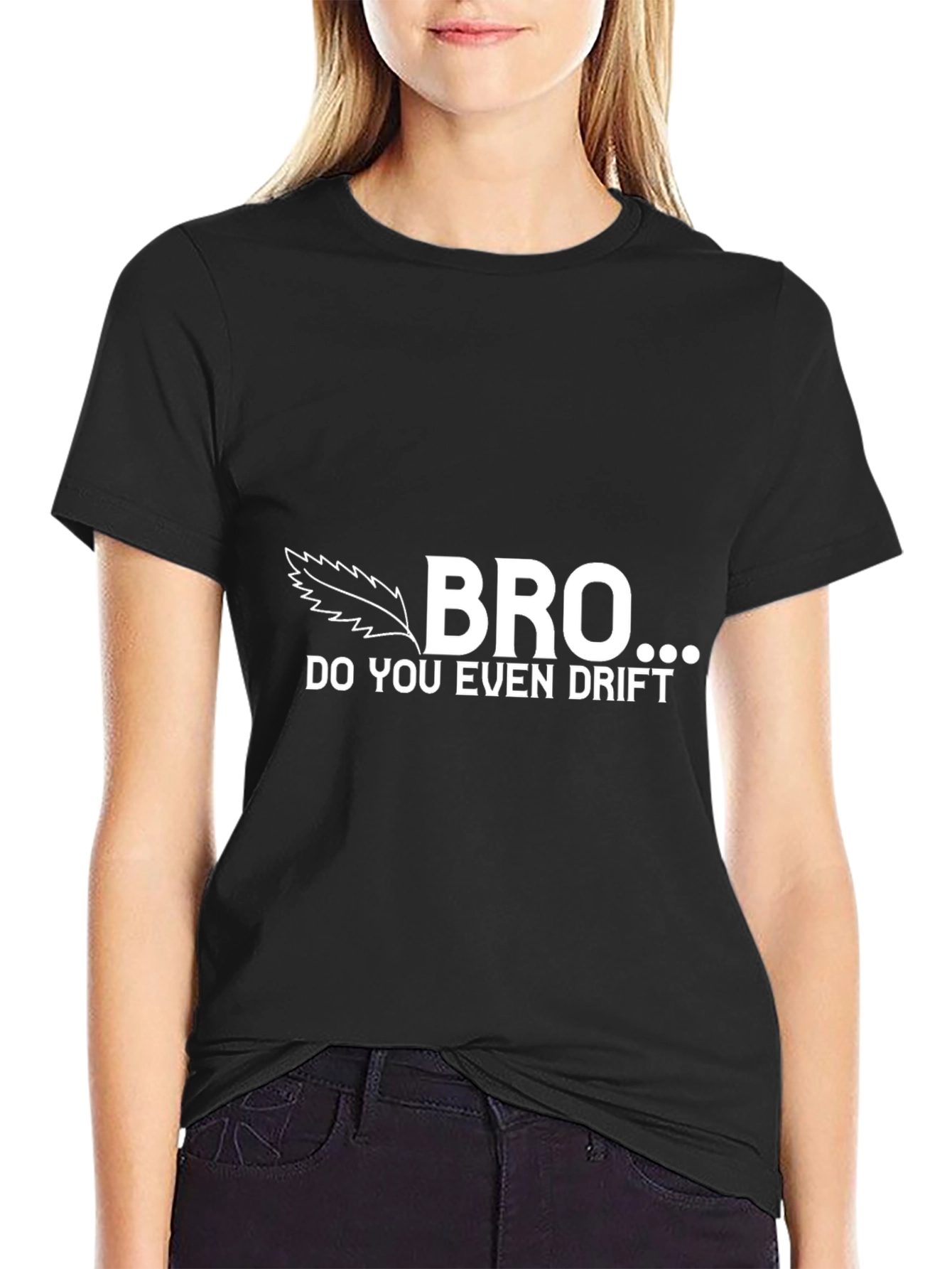 Black Bro Do You Even Drift T-Shirt - Funny Car Culture Tee view 2