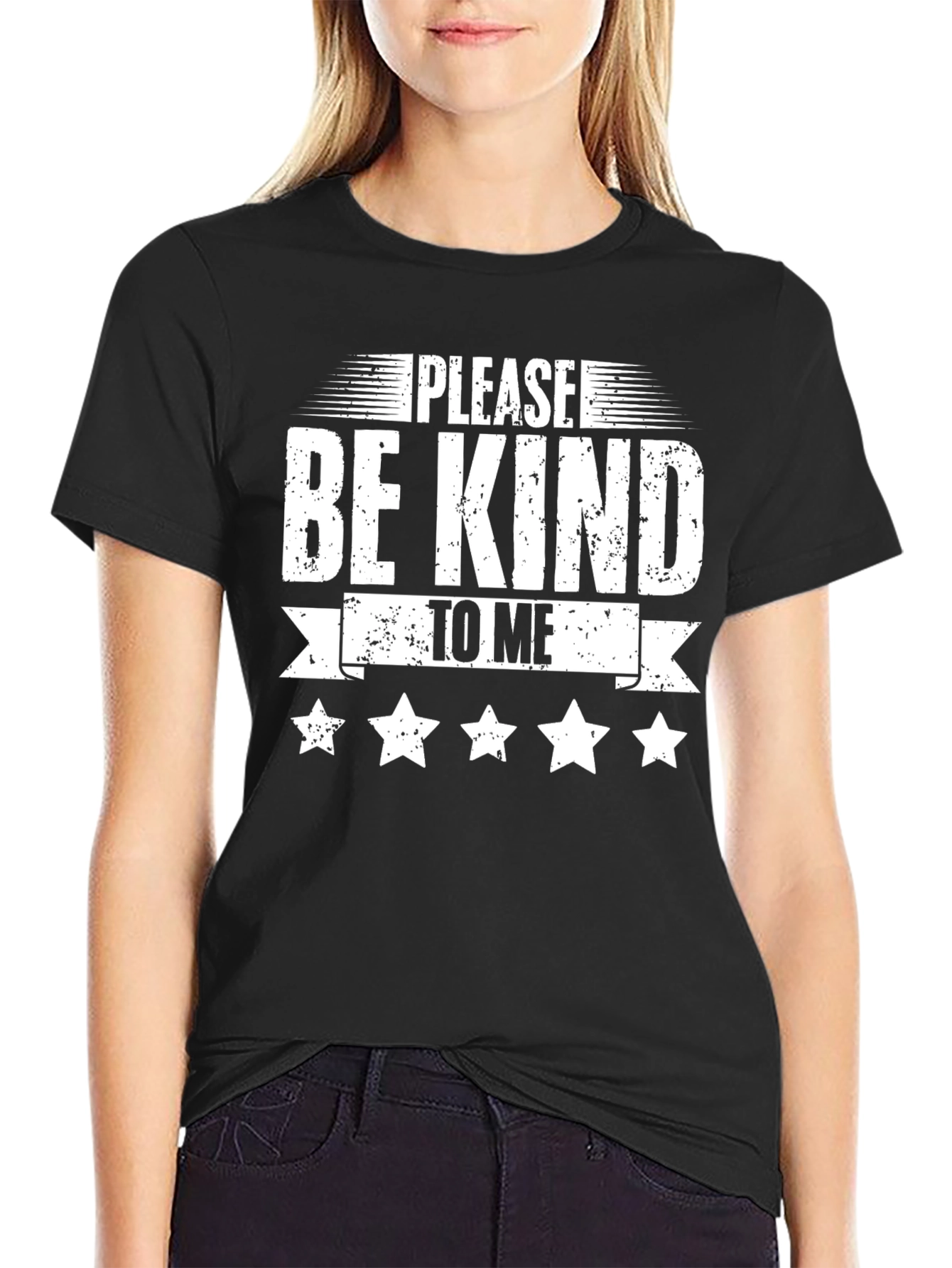 Black Please Be Kind To Me Graphic Tee view 2