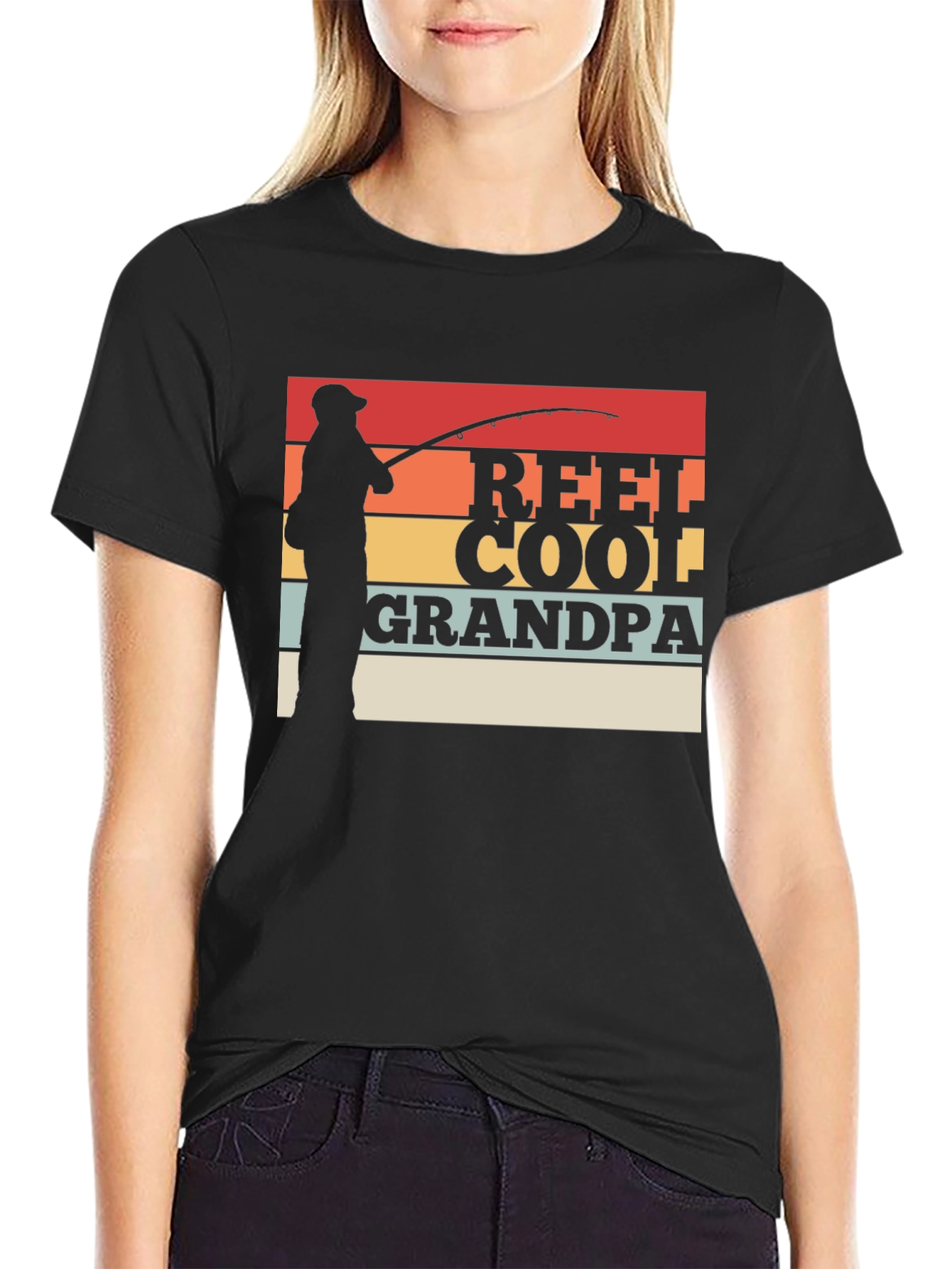 Reel Cool Grandpa Fishing Graphic T-Shirt - 2