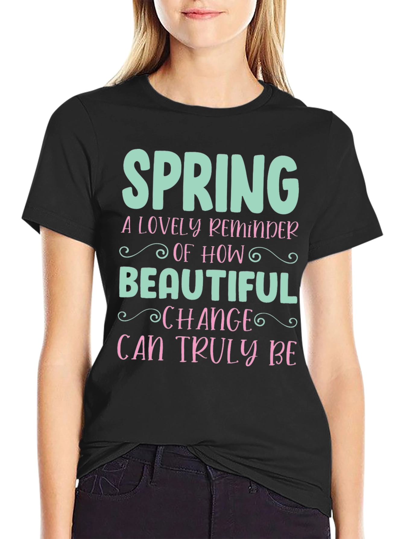 Black Spring Change T-Shirt - Beautiful Reminder view 2