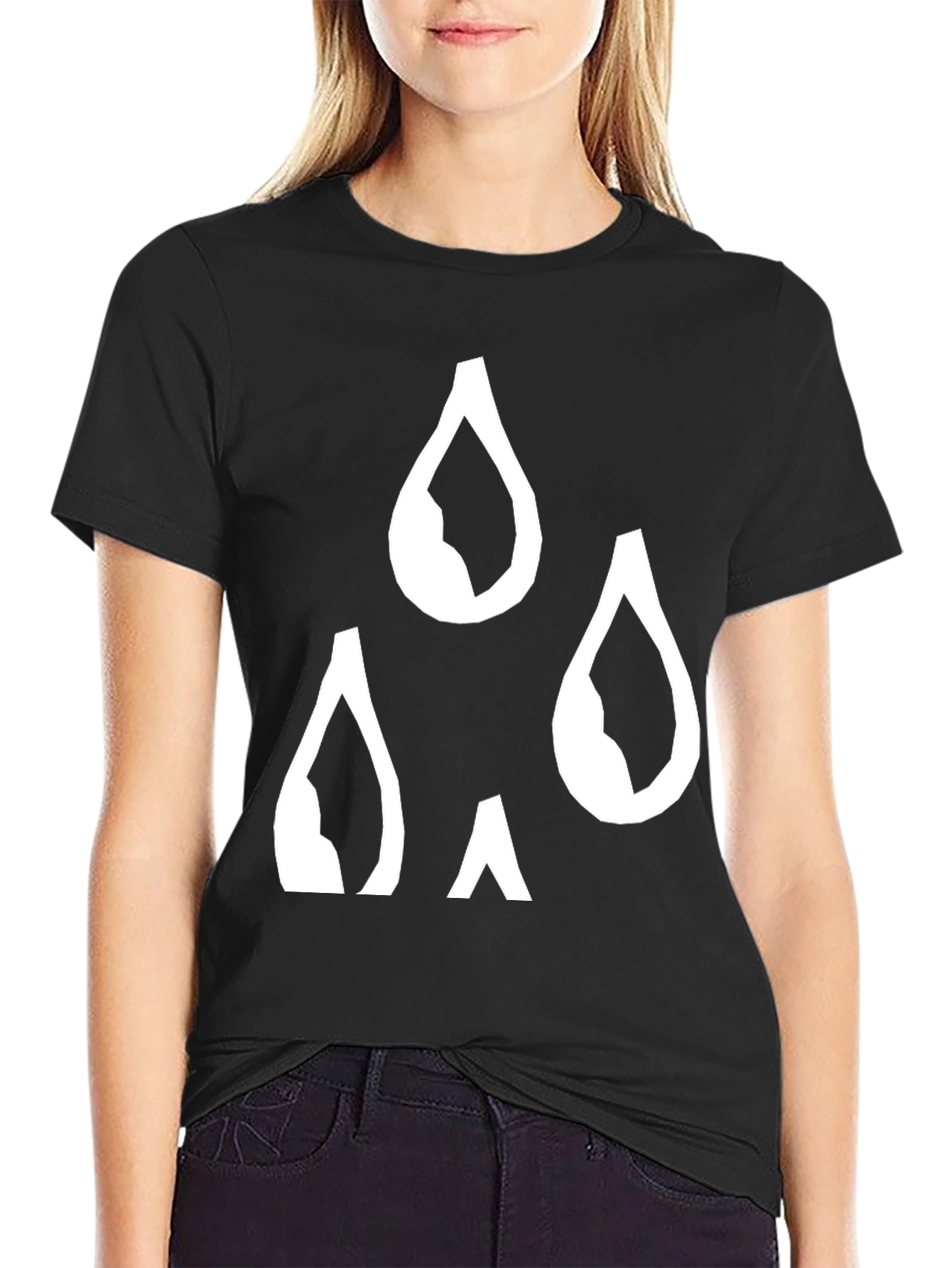 Black Graphic Raindrop Tee - Black Casual Shirt view 2