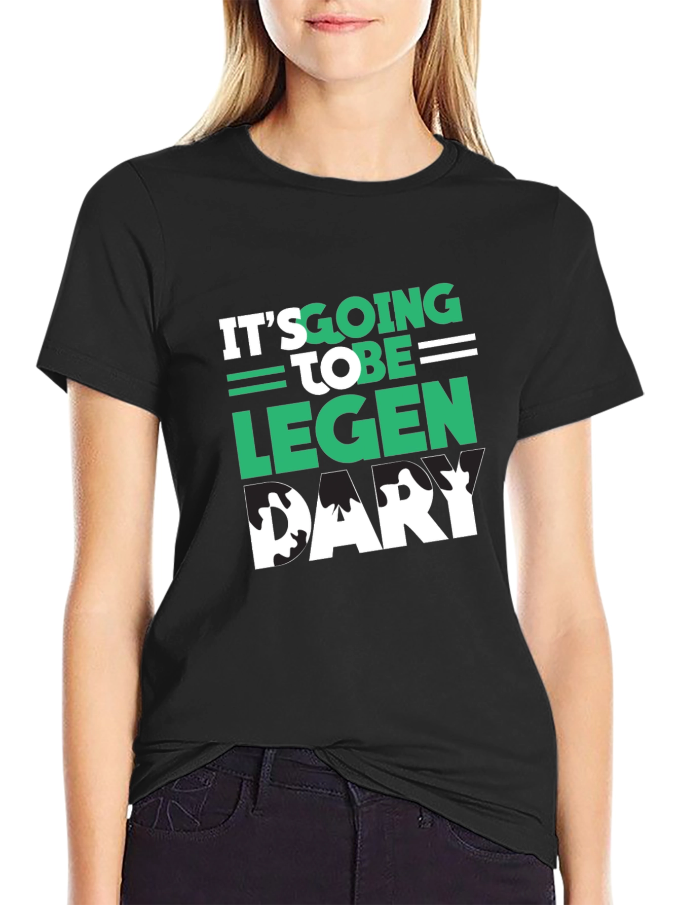 Black Legendary Graphic Tee - Stylish Men's Black T-Shirt view 2
