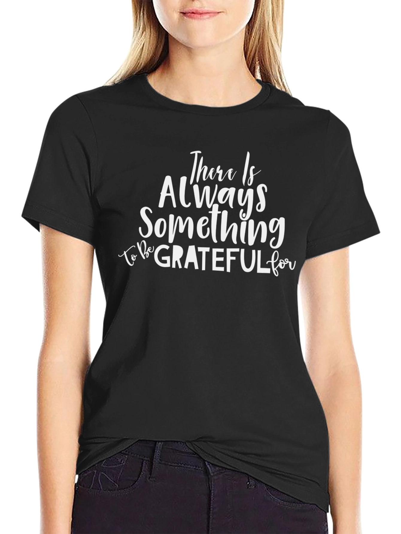 Black Grateful T-Shirt: Always Something to Appreciate view 2