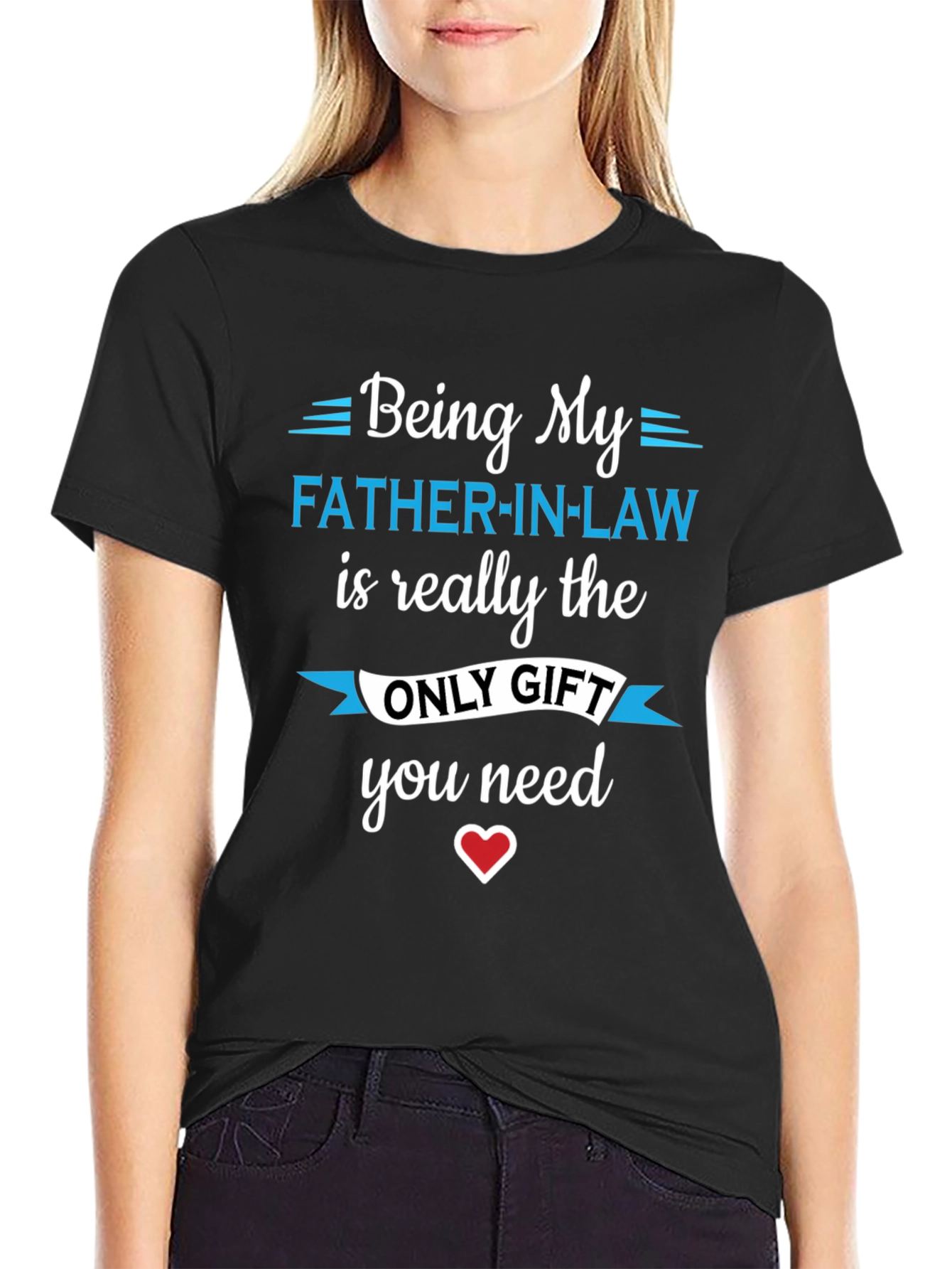 Black Father-in-Law Gift T-Shirt - Funny Present for Dad view 2